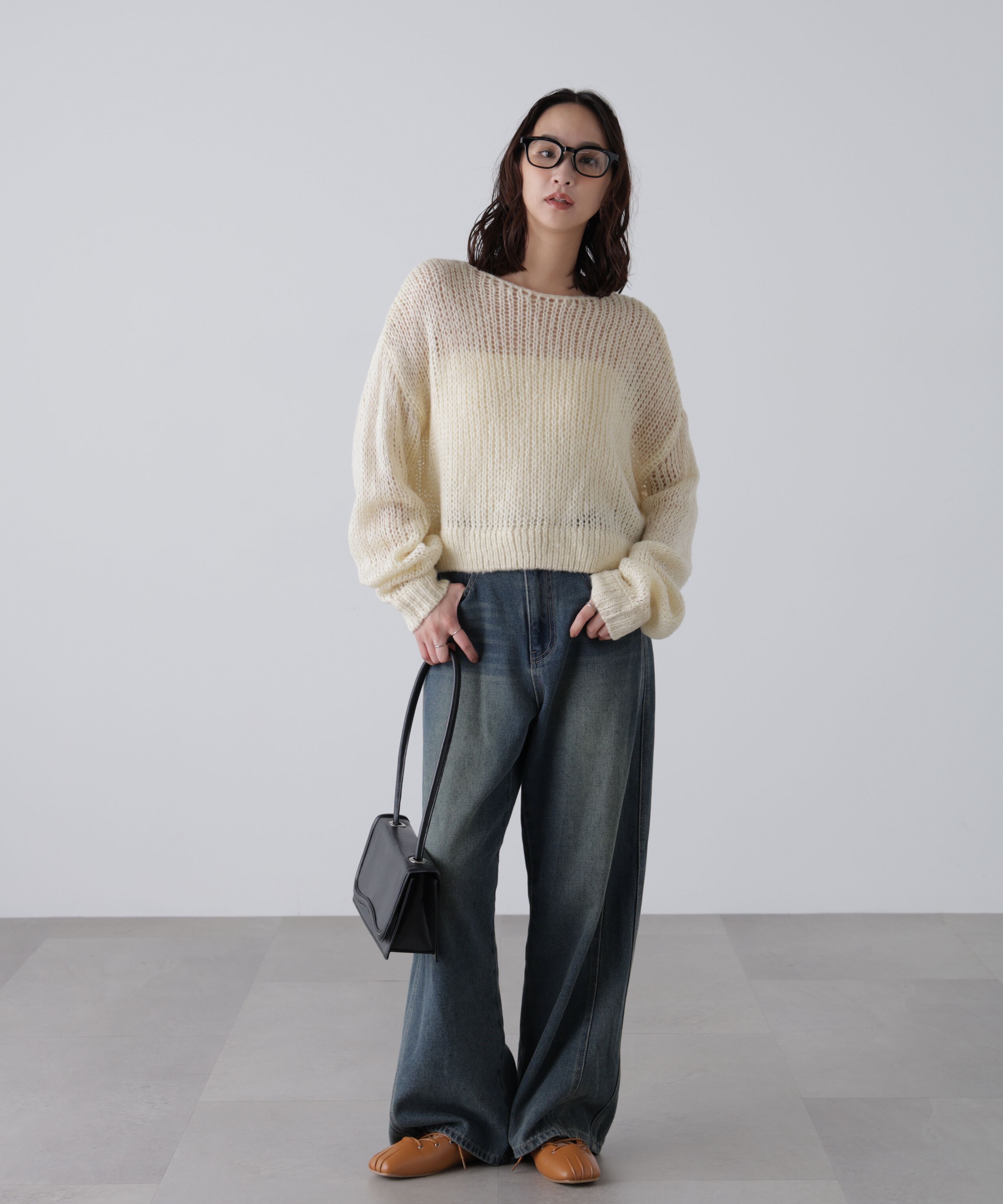  「シアーモヘヤラメニット」|ニット・セーター|