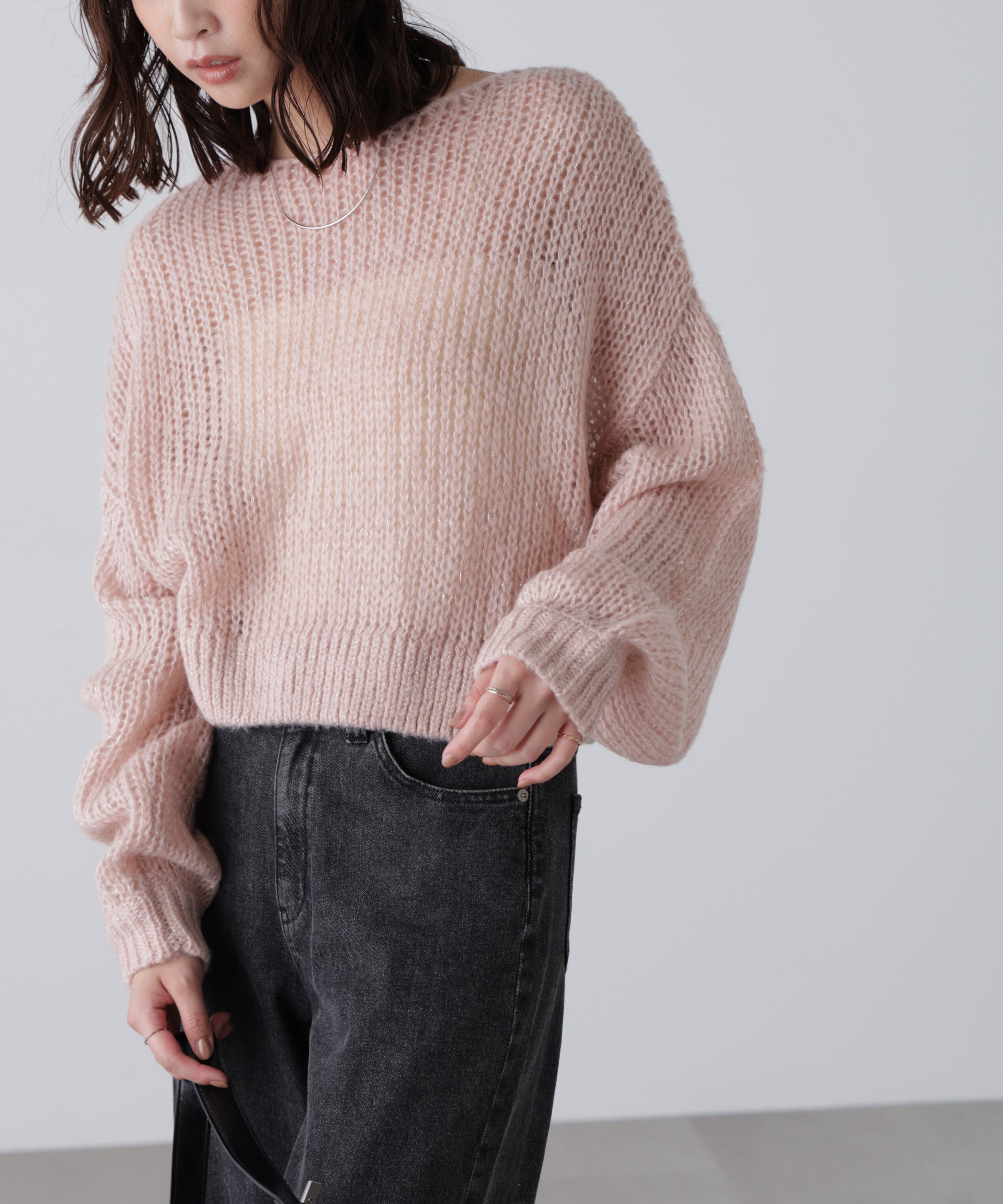  「シアーモヘヤラメニット」|ニット・セーター|