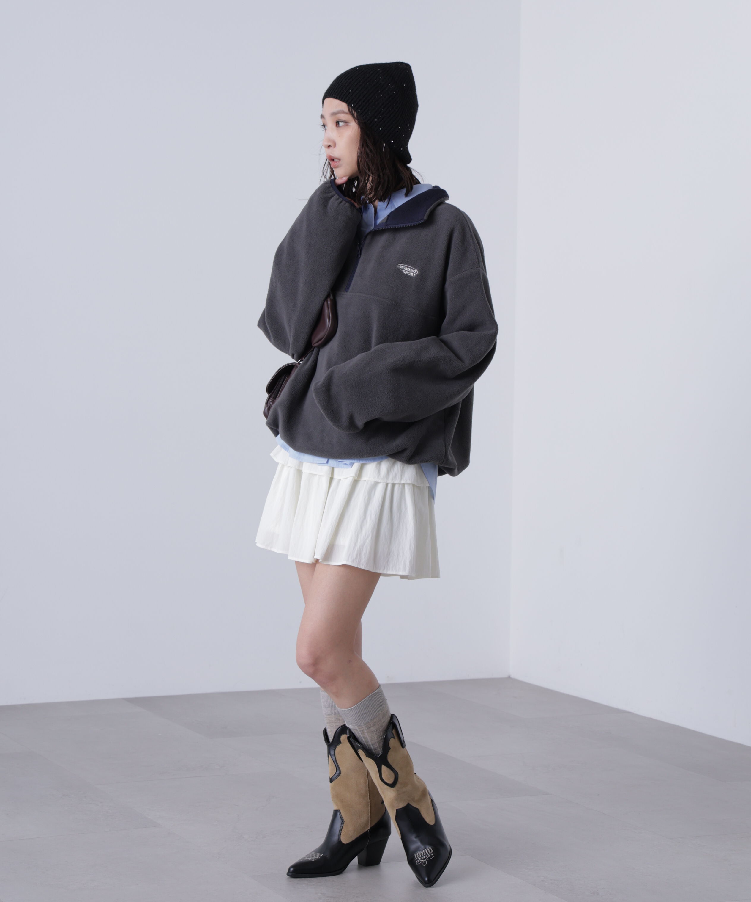  「フリースハーフジッププルオーバー」|Tシャツ・カットソー|