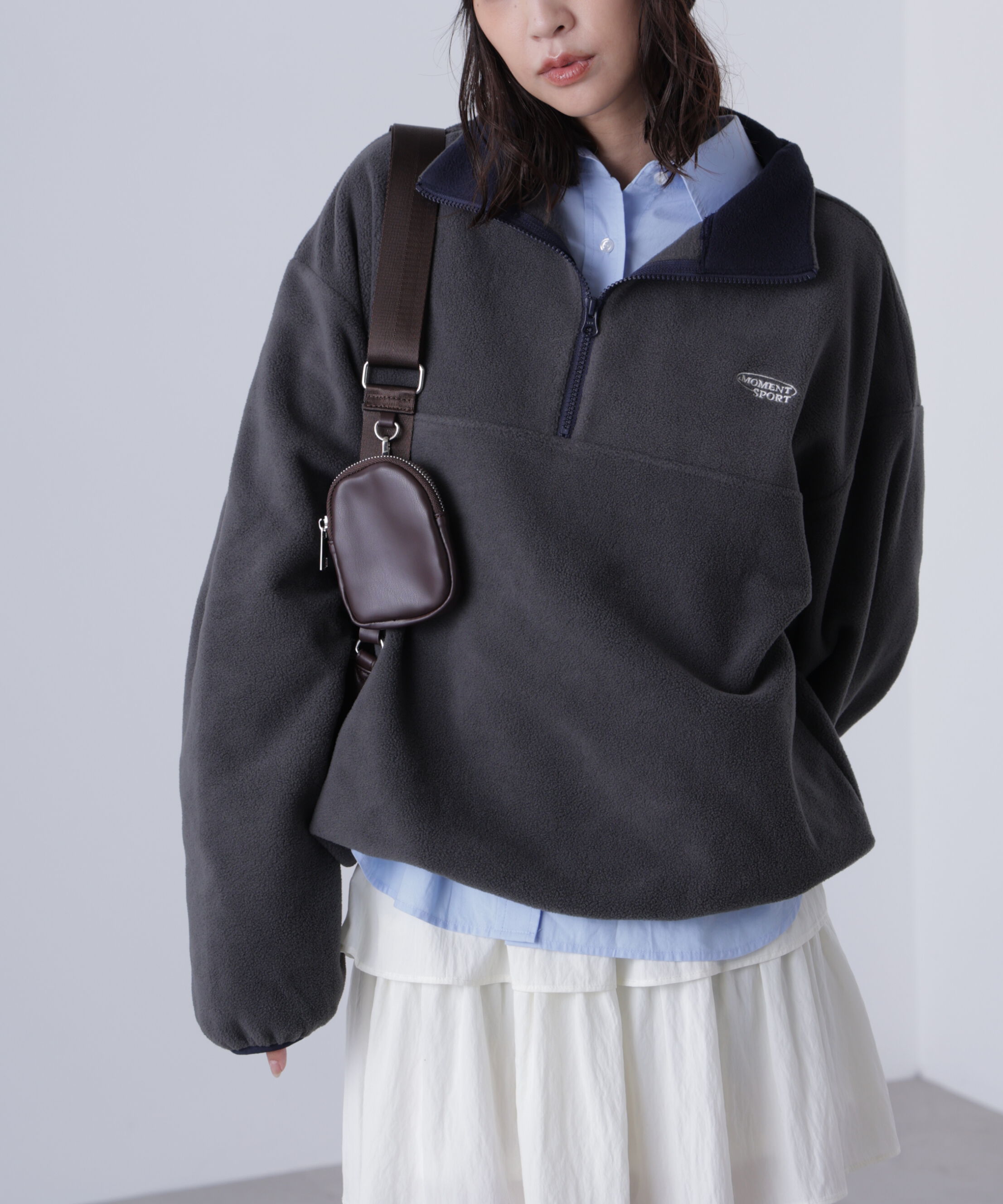  「フリースハーフジッププルオーバー」|Tシャツ・カットソー|