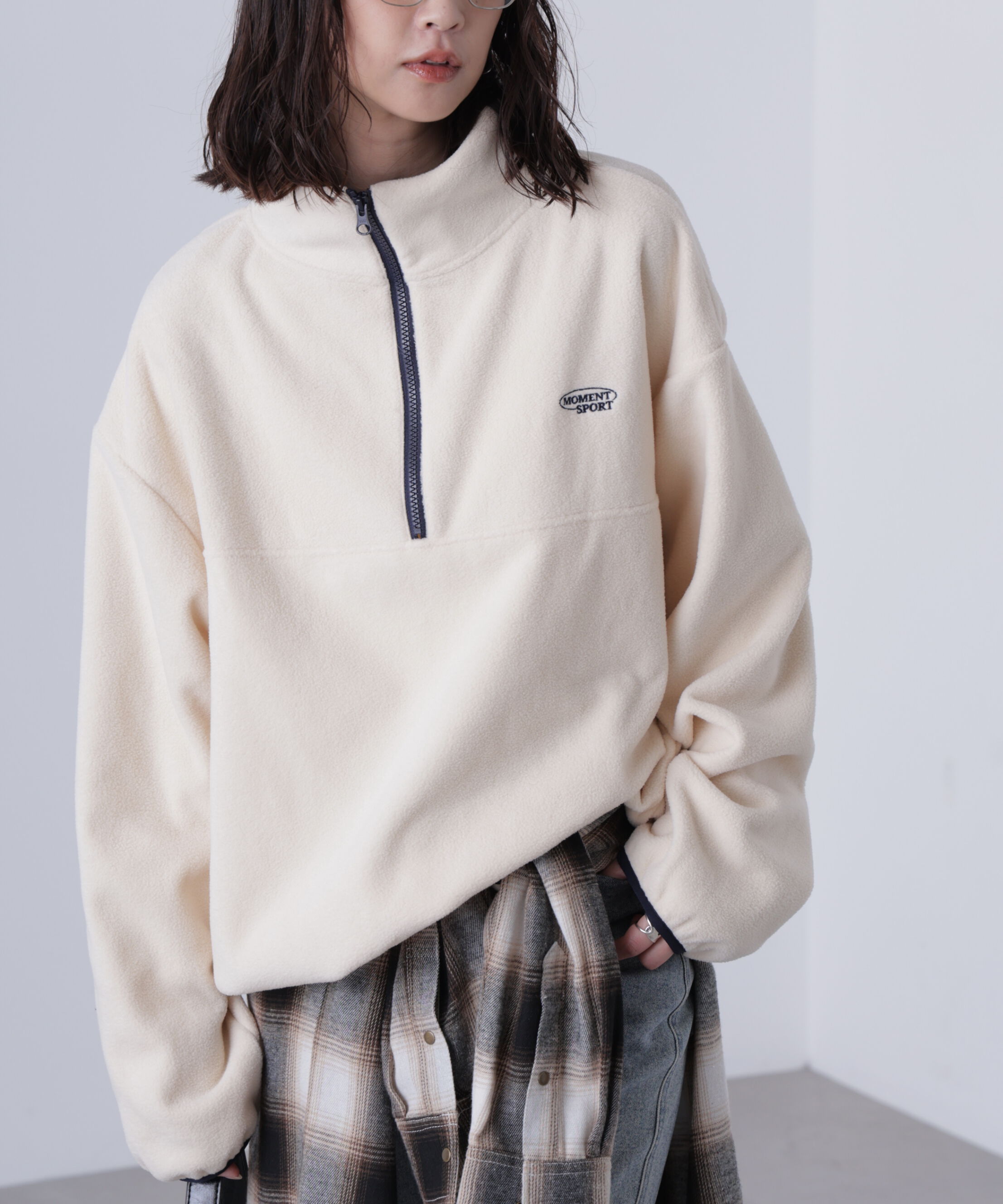  「フリースハーフジッププルオーバー」|Tシャツ・カットソー|オフ