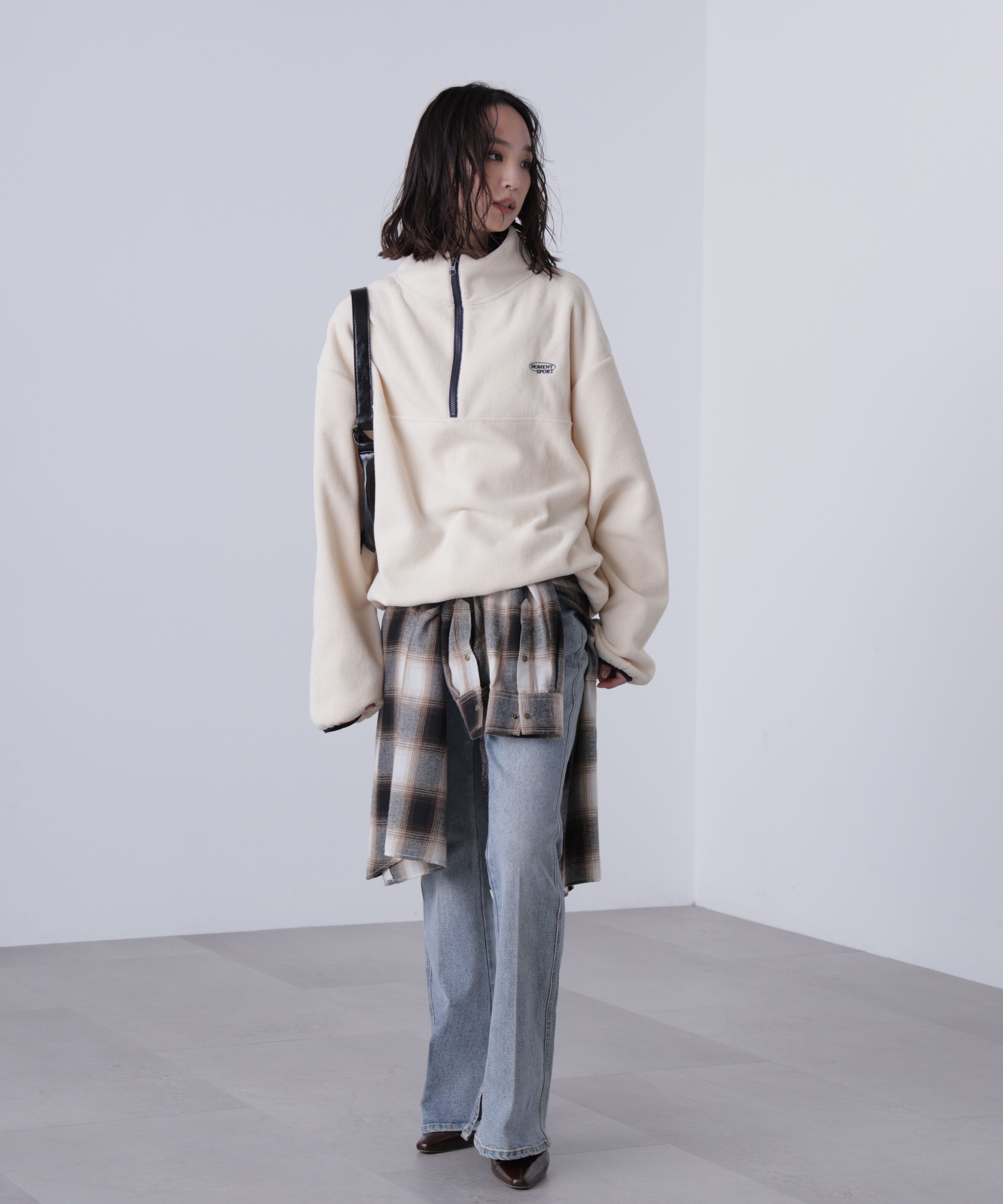  「フリースハーフジッププルオーバー」|Tシャツ・カットソー|