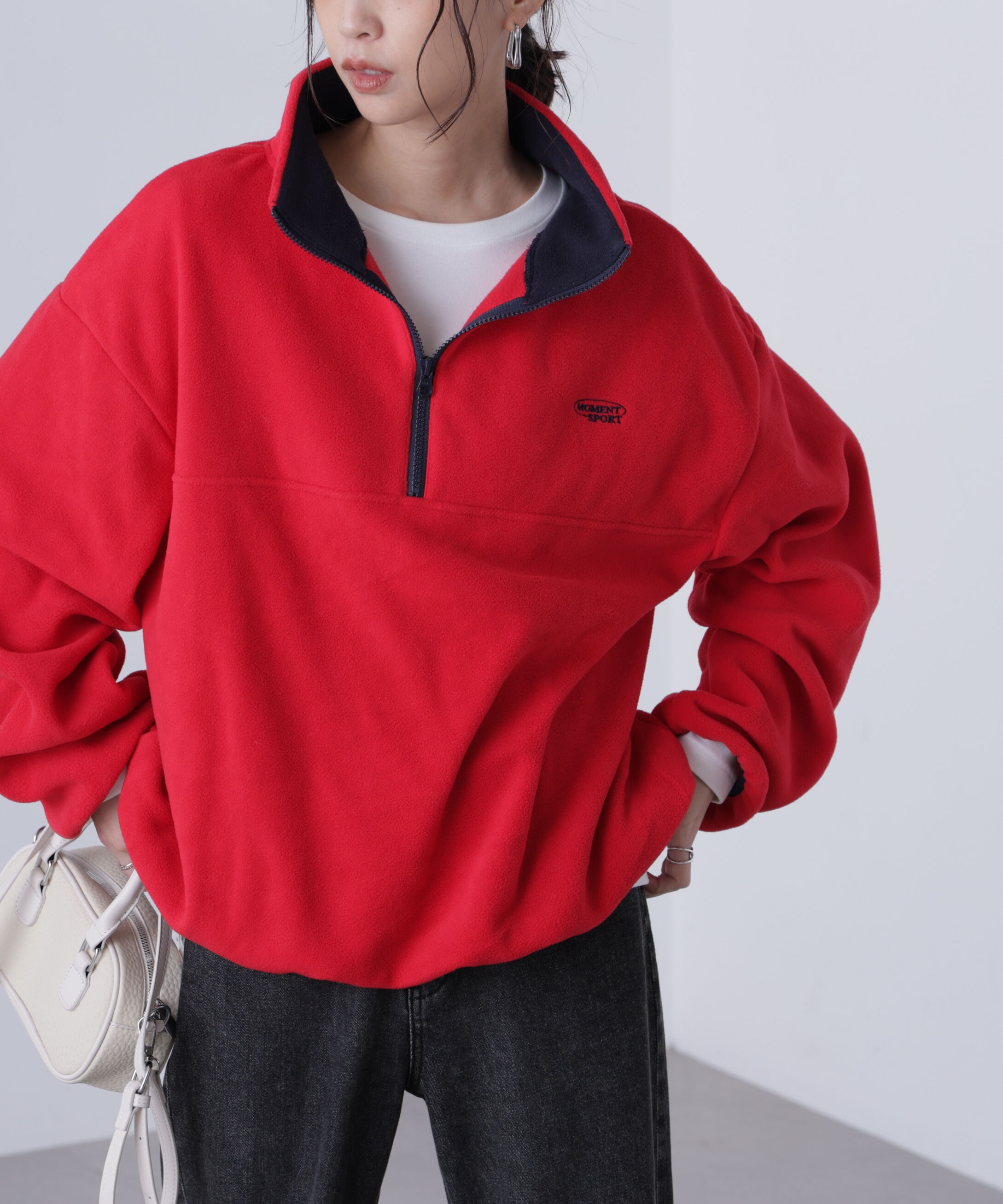  「フリースハーフジッププルオーバー」|Tシャツ・カットソー|