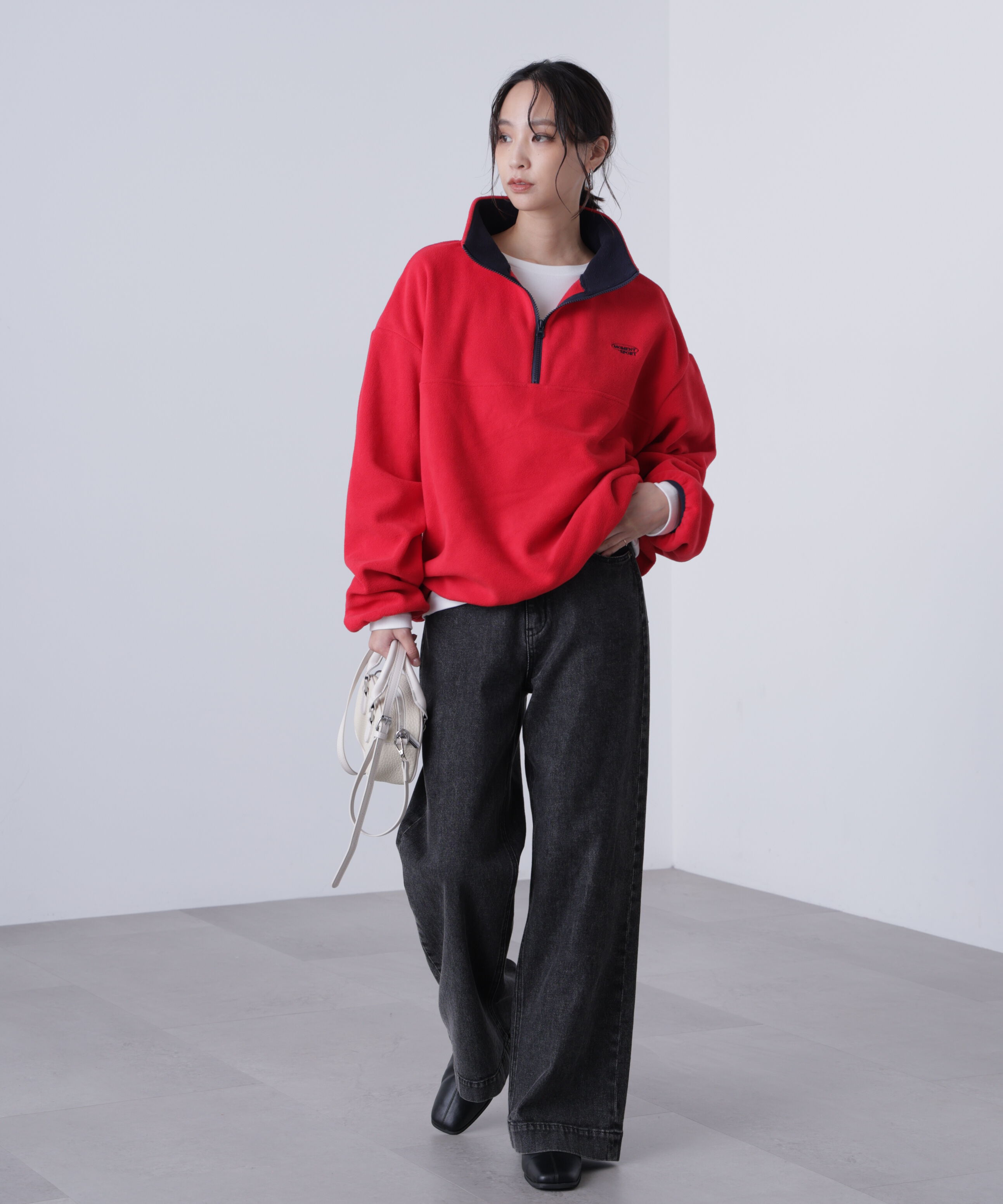  「フリースハーフジッププルオーバー」|Tシャツ・カットソー|