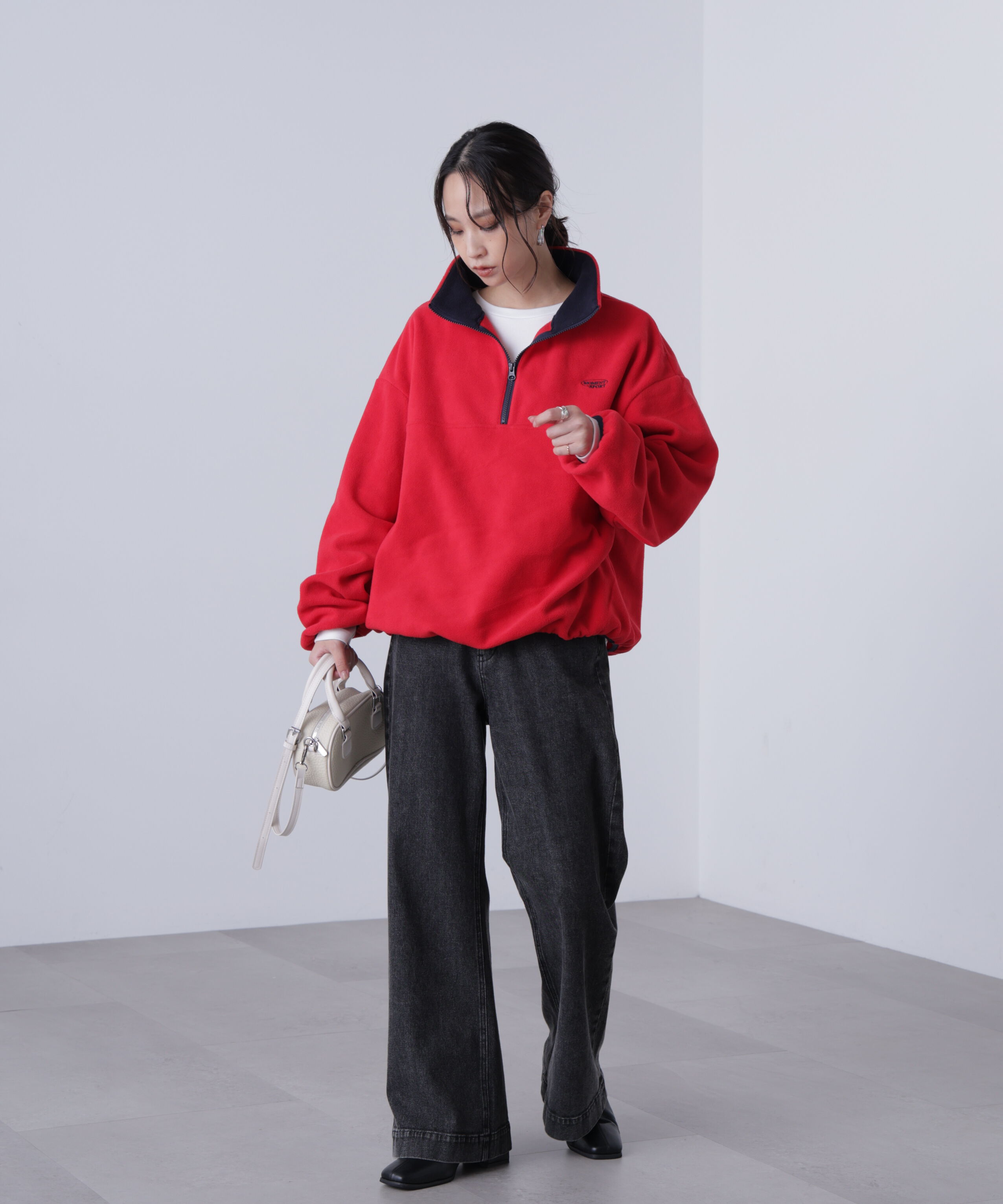  「フリースハーフジッププルオーバー」|Tシャツ・カットソー|