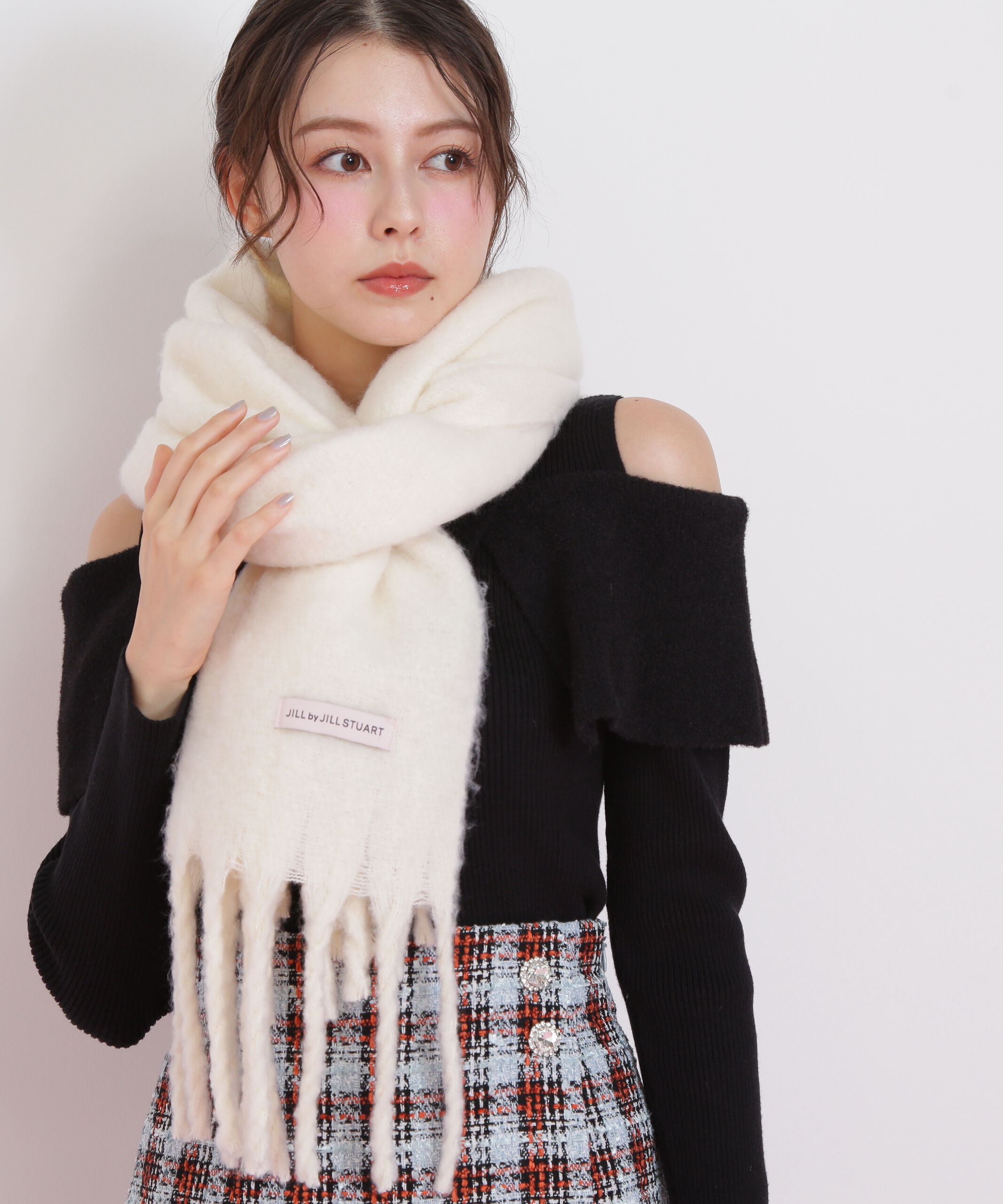  「ループヤーンフラッフィーストール」|バンダナ・スカーフ|