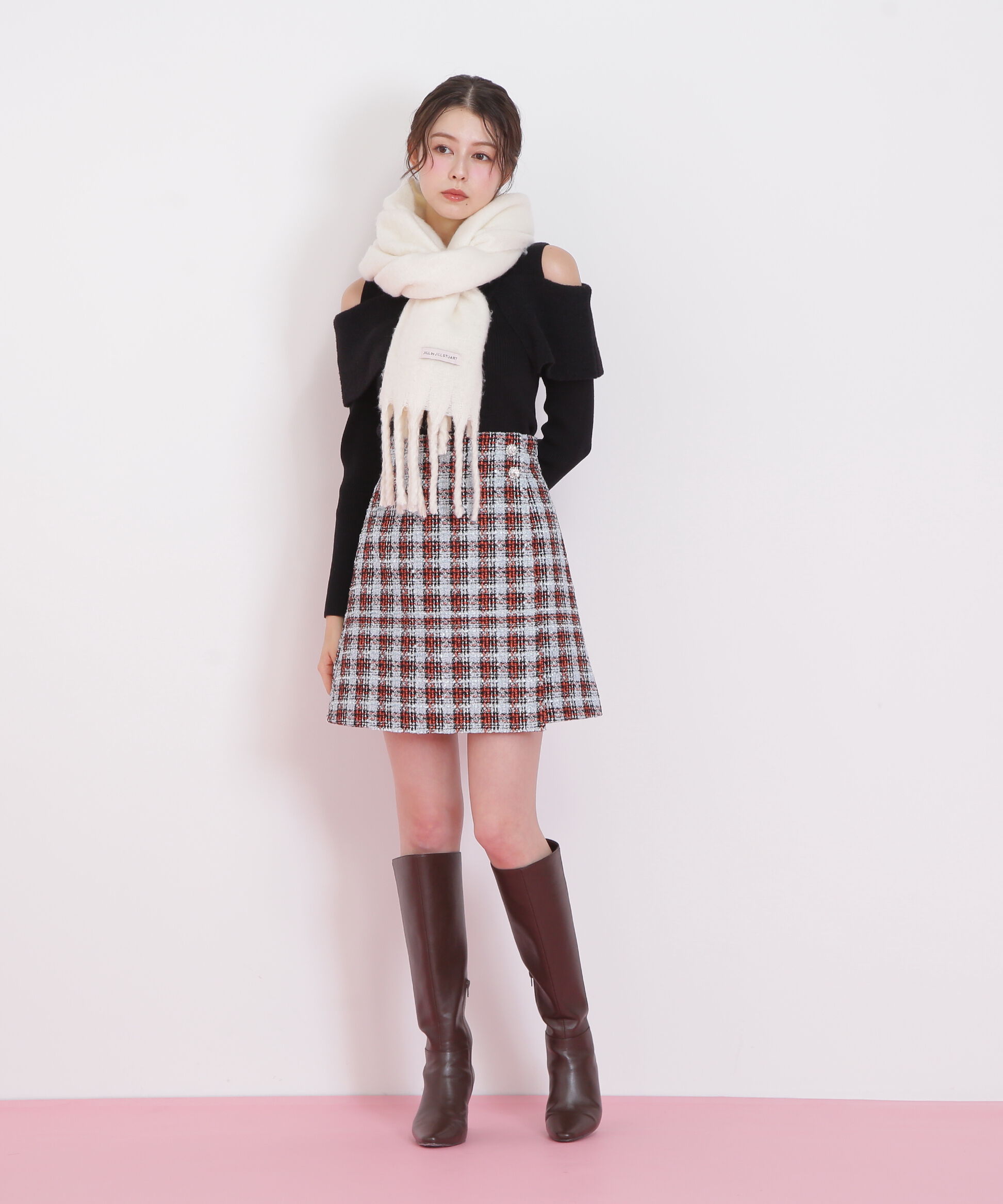  「ループヤーンフラッフィーストール」|バンダナ・スカーフ|