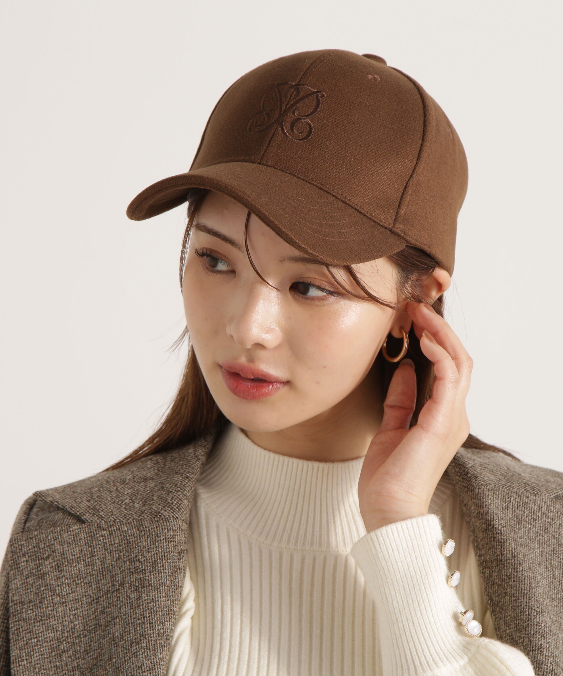 PROPORTION BODY DRESSING「刺繍キャップ」|その他|ブラウン