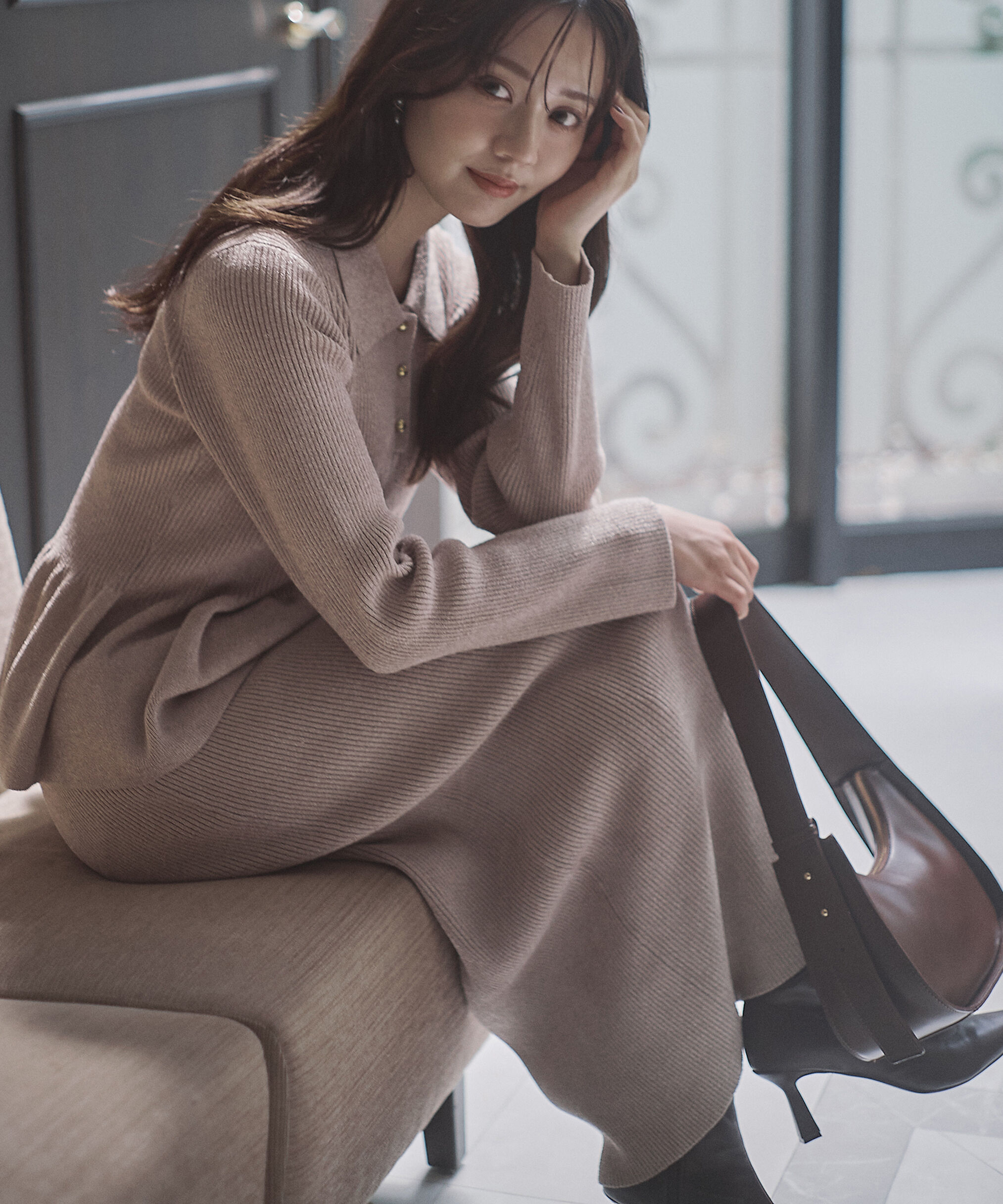 PROPORTION BODY DRESSING「ポロペプラムSETUP」|ワンピース|