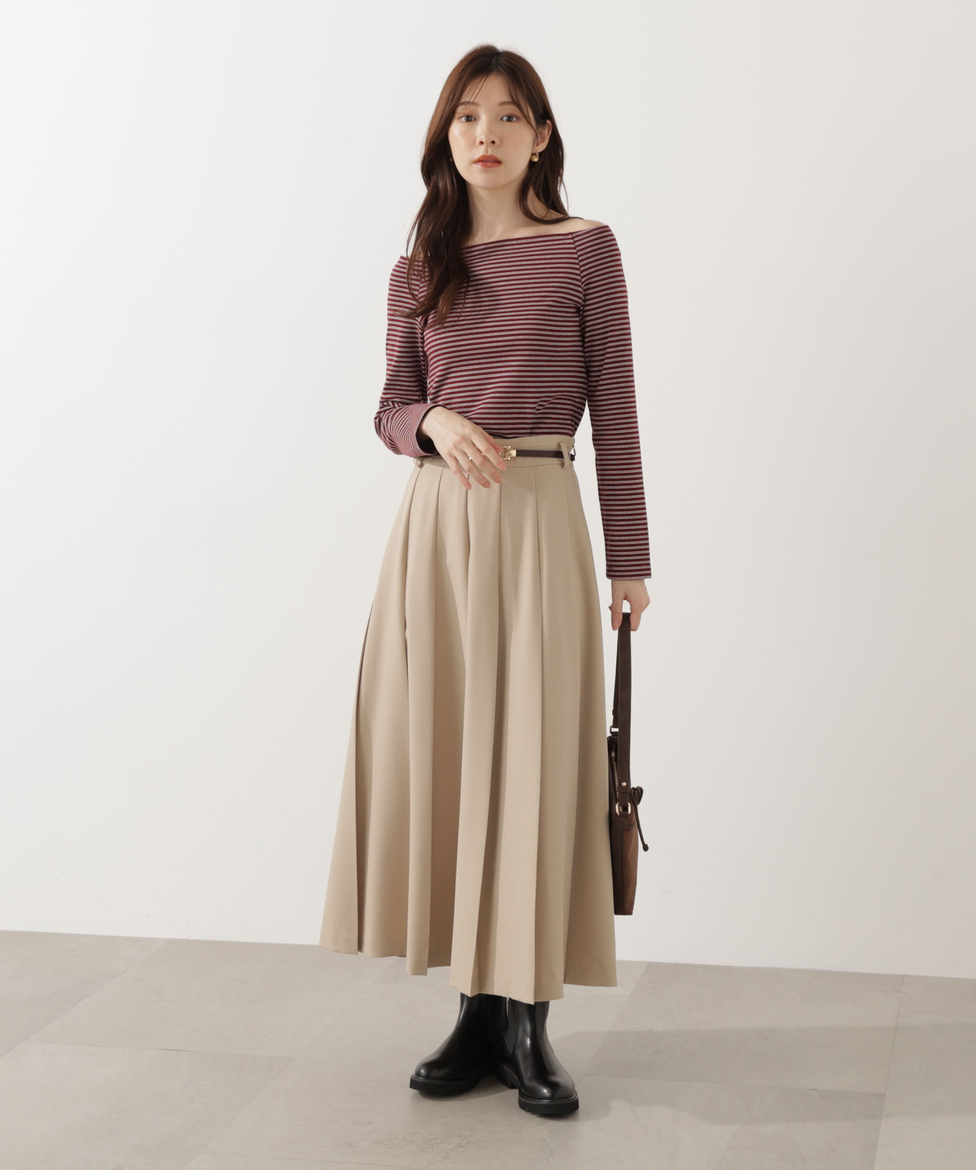 PROPORTION BODY DRESSING「＜ハンドウォッシャブル＞オフショルカットソー」|Tシャツ・カットソー|