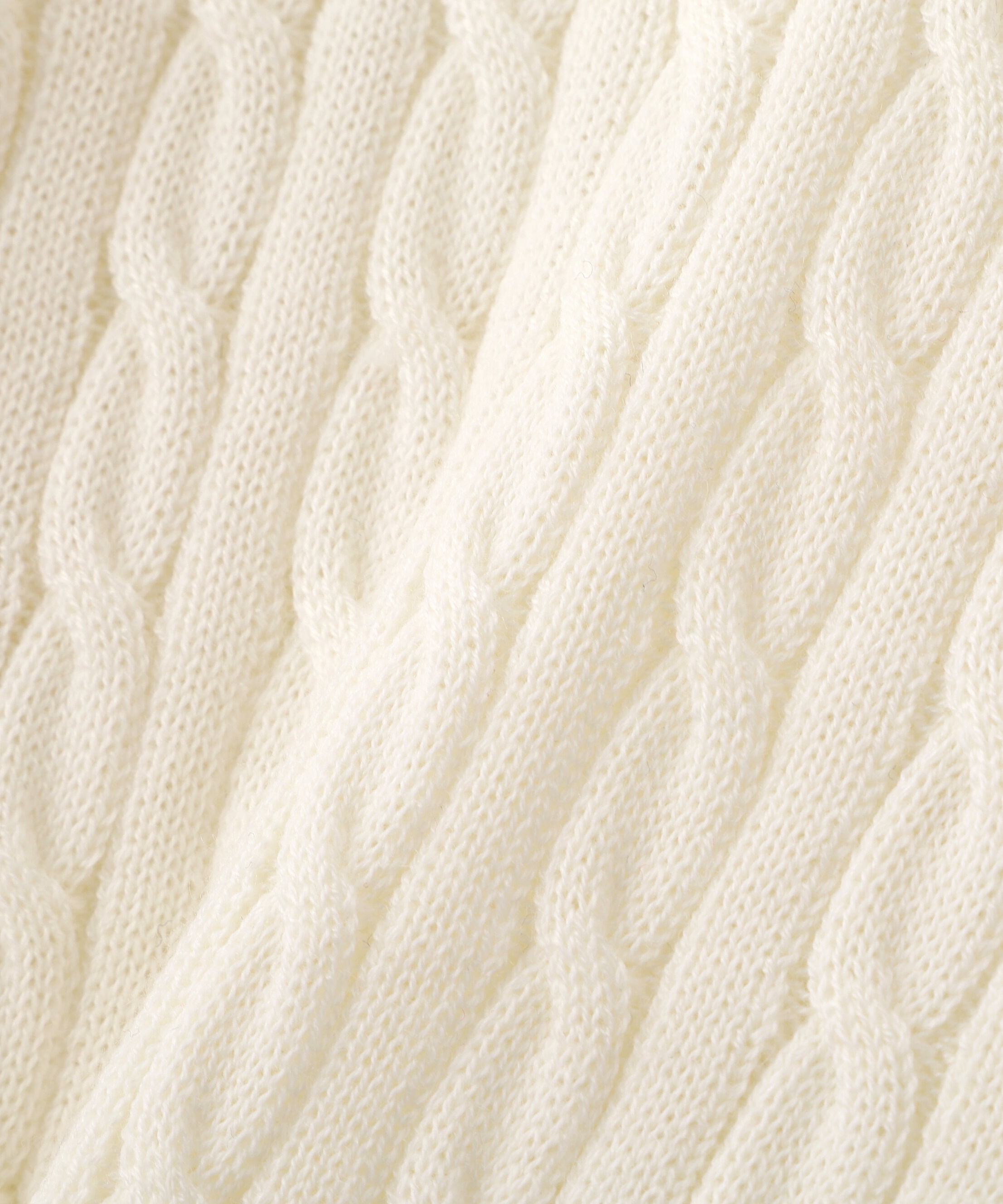 PROPORTION BODY DRESSING「＜ハンドウォッシャブル＞袖釦ミニケーブルニット」|ニット・セーター|