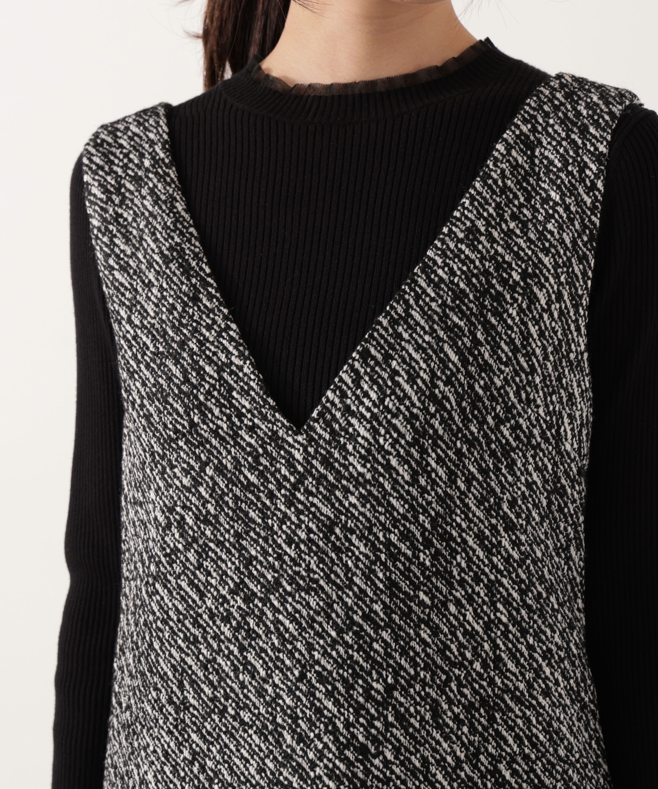 PROPORTION BODY DRESSING「ツイードミニジャンスカ 25AW」|ワンピース|