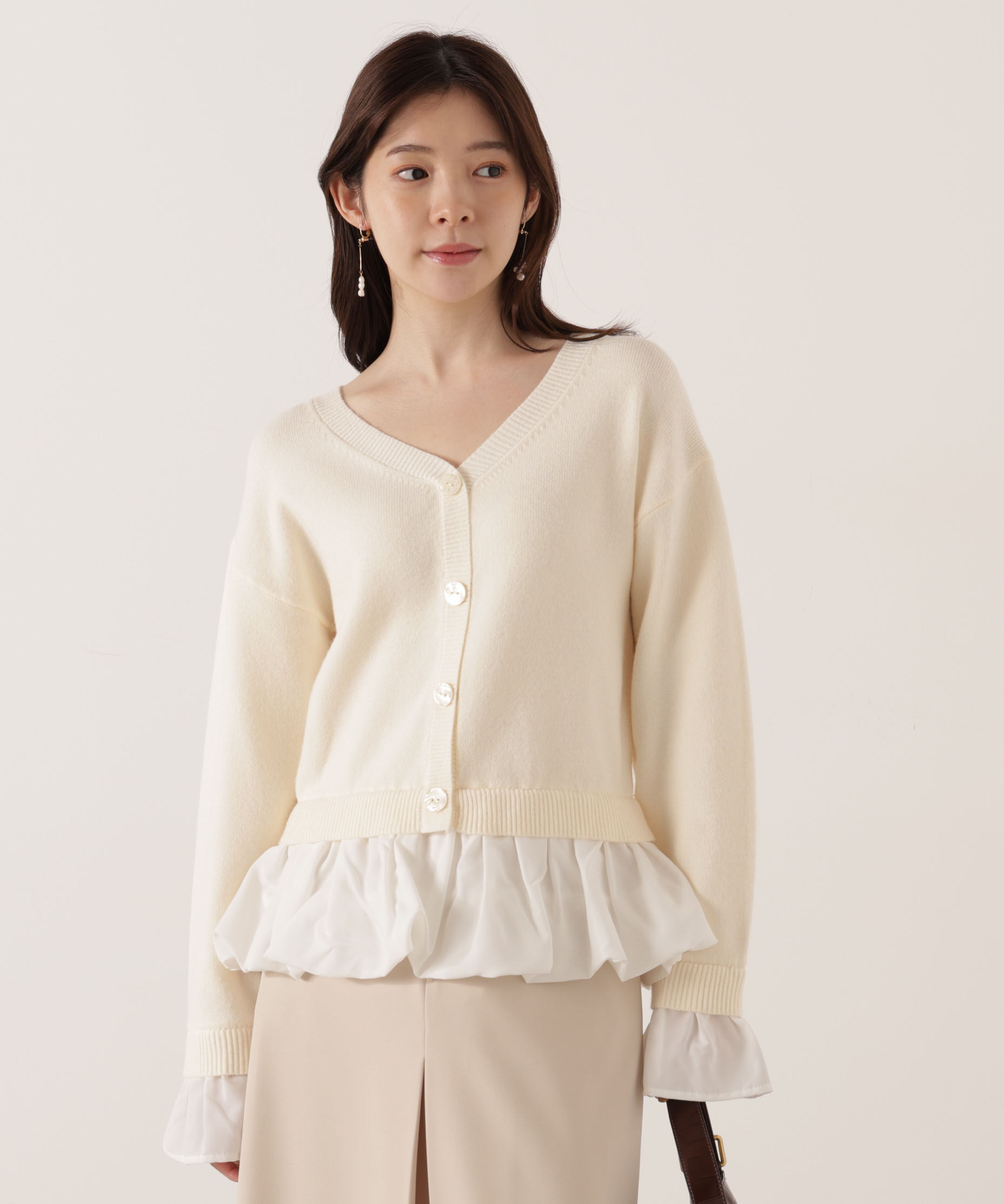 PROPORTION BODY DRESSING「＜ウォッシャブル＞バルーンペプラムニット 25AW」|ニット・セーター|