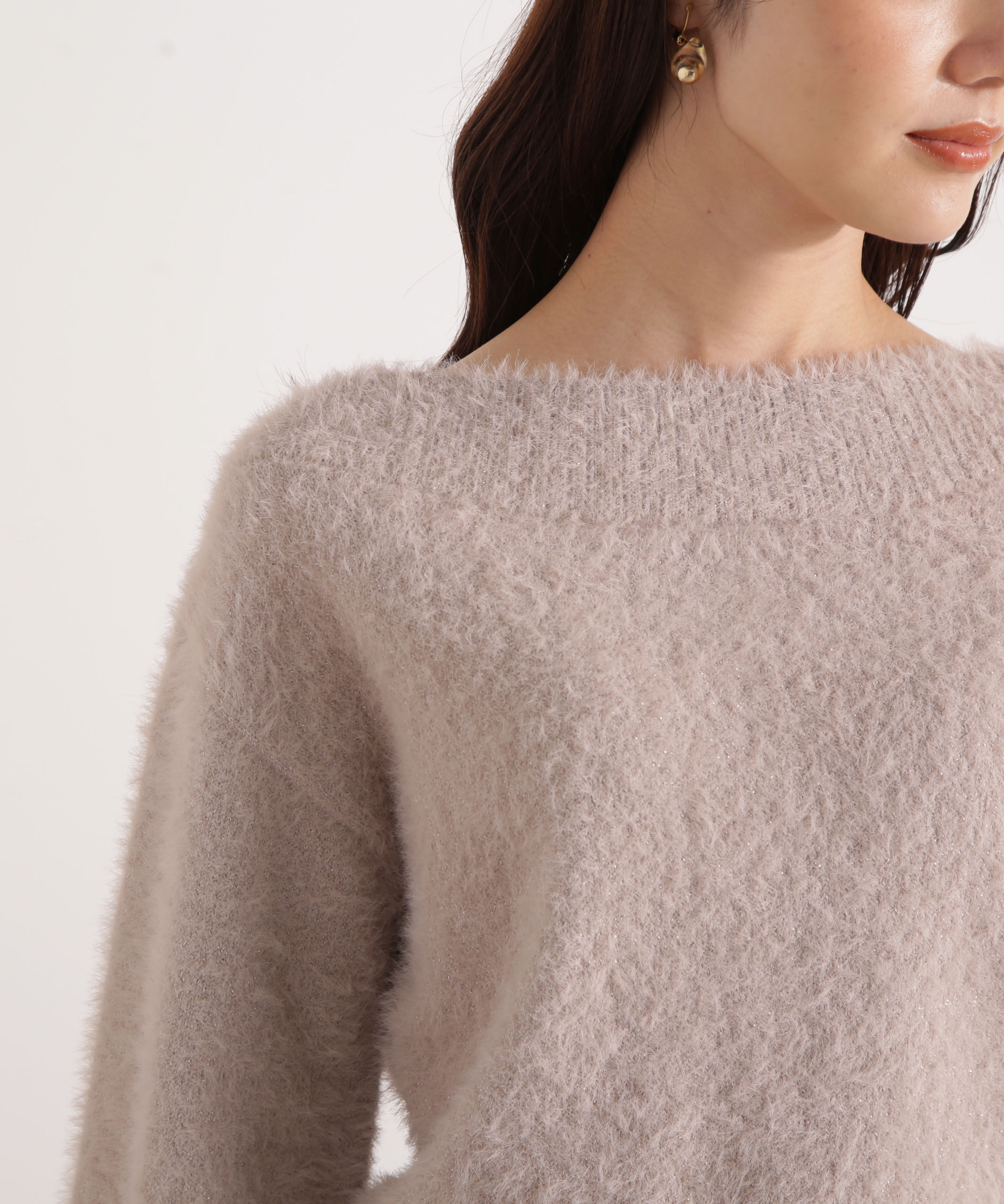 PROPORTION BODY DRESSING「ミニシャギーオフショルニット 25AW」|ニット・セーター|