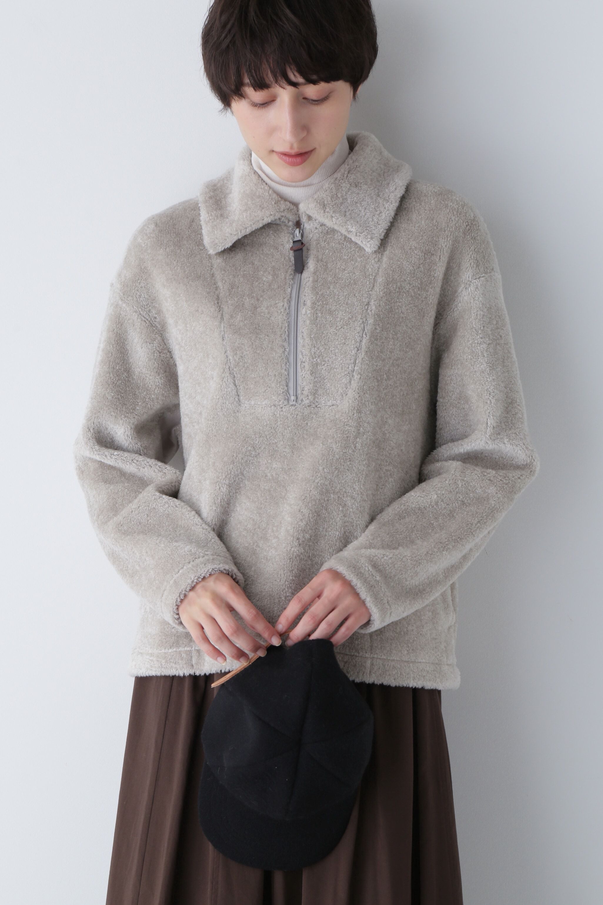  「◆ボアプルオーバー」|Tシャツ・カットソー|グレー