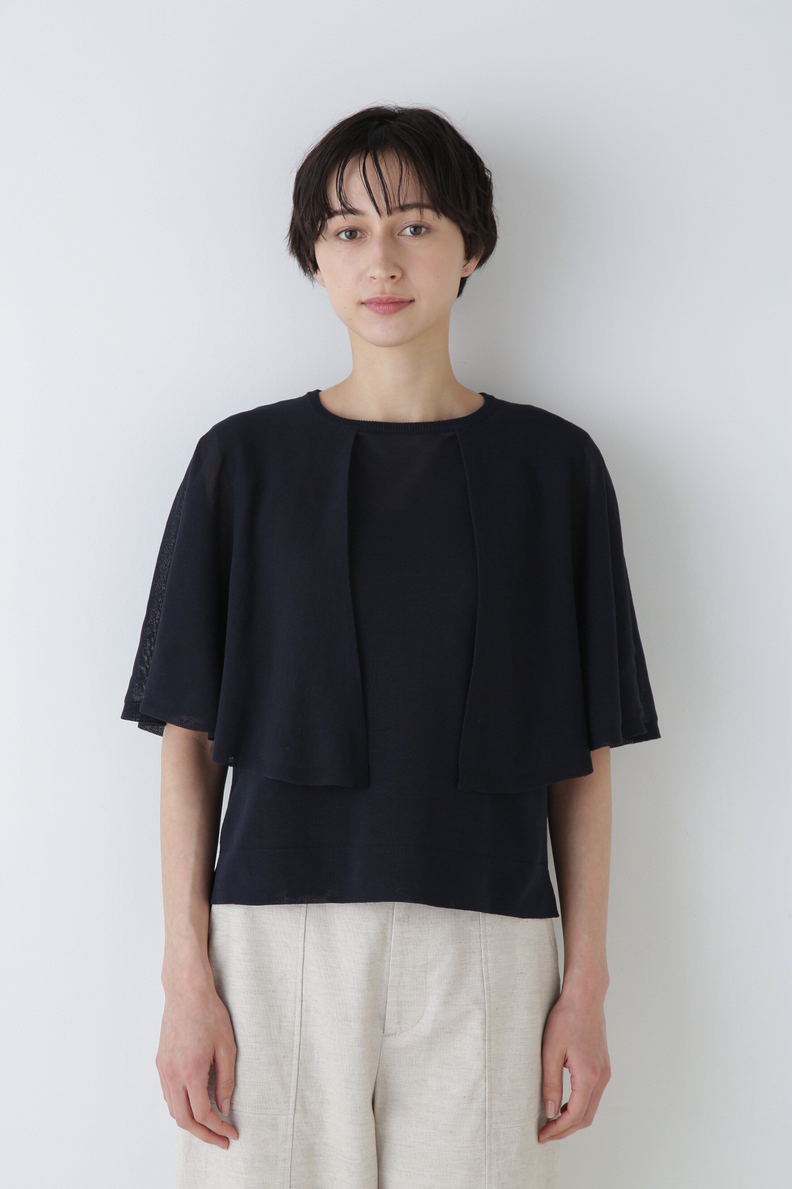  「◆ケープスリーブニット」|ニット・セーター|