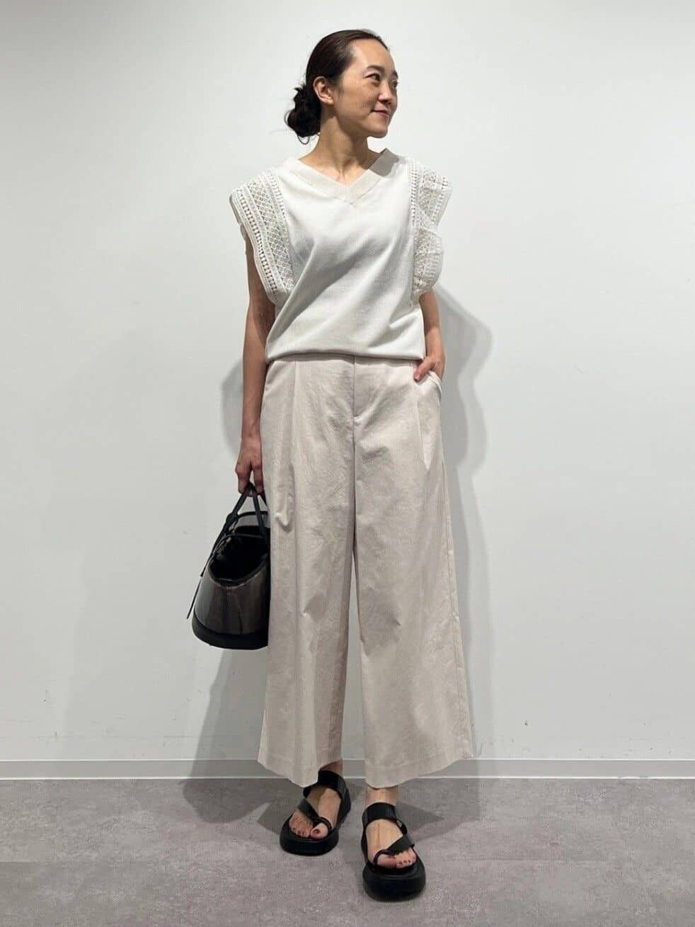  「◆レースドッキングニットトップス」|ニット・セーター|