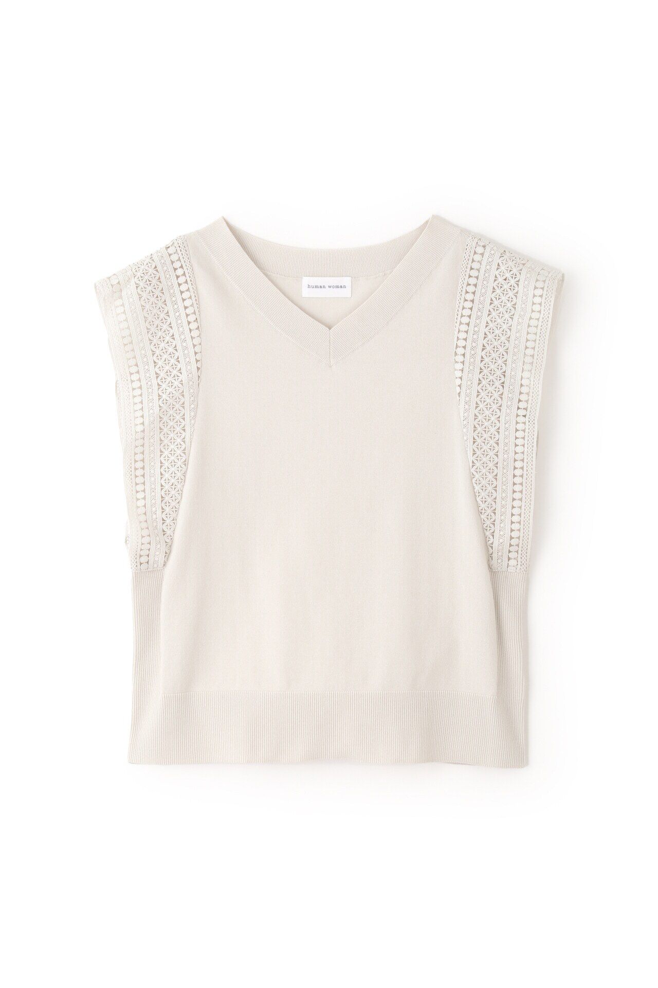  「◆レースドッキングニットトップス」|ニット・セーター|