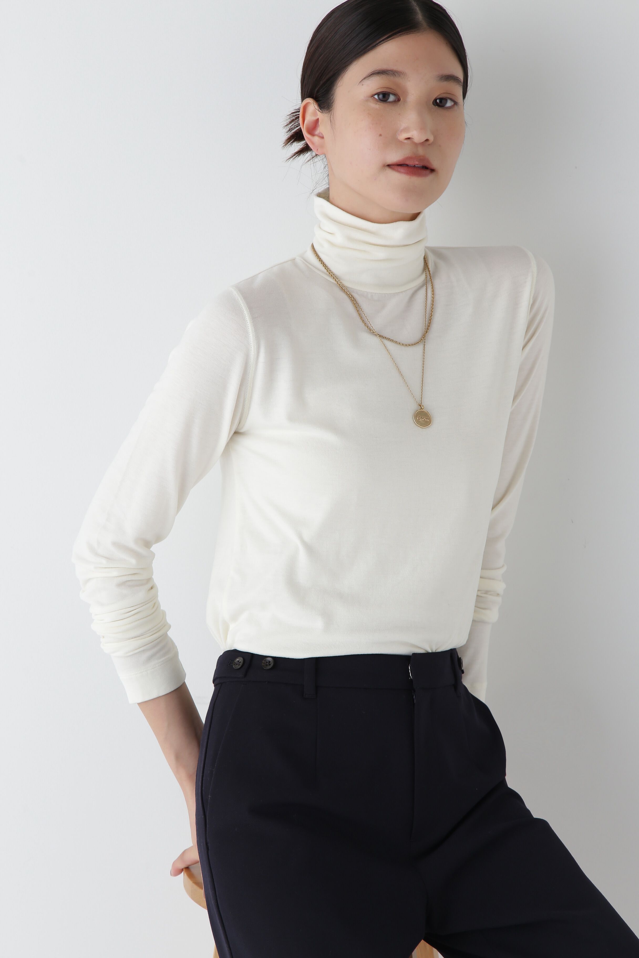  「◆インナータートル」|Tシャツ・カットソー|ホワイト