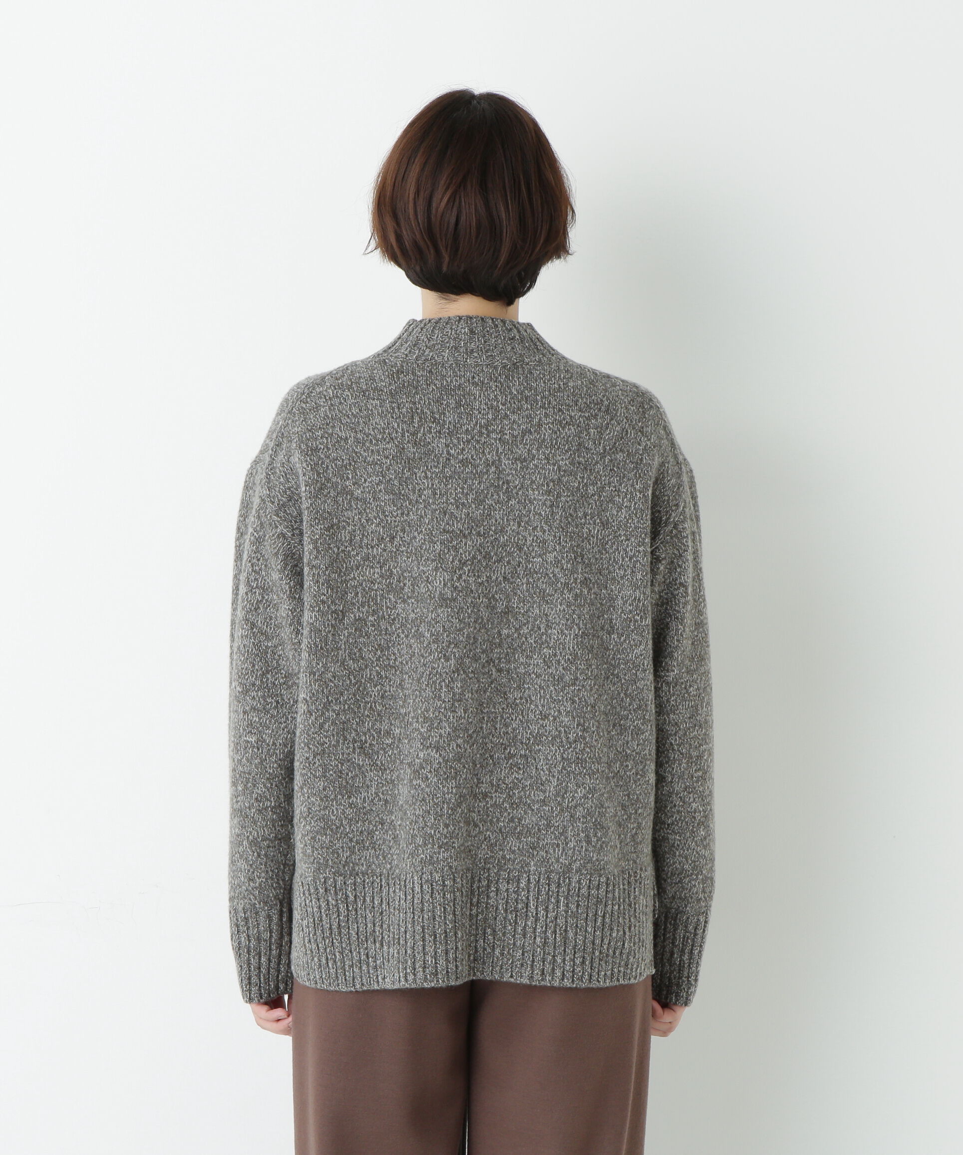  「≪洗える≫ウールローゲージＭＩＸヤーンハイネックプルオーバー」|ニット・セーター|