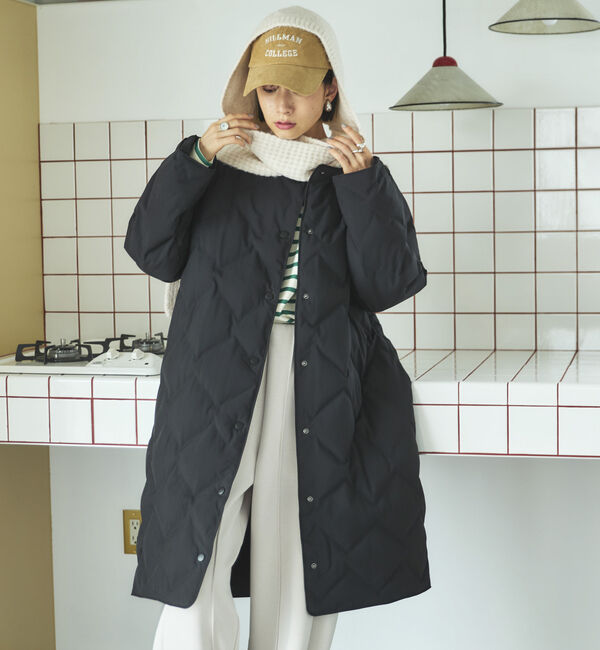 Doux archives「　シームレスノーカラーロングコート」|その他|