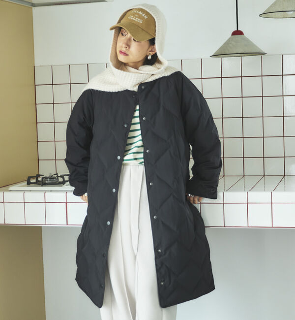 Doux archives「　シームレスノーカラーロングコート」|その他|