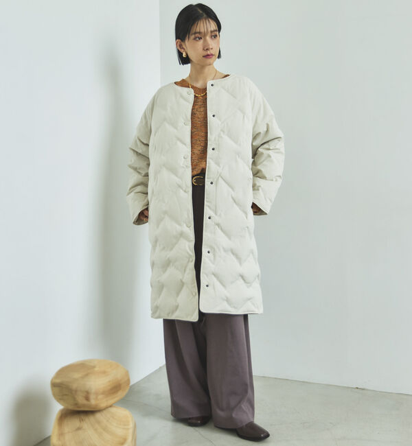 Doux archives「　シームレスノーカラーロングコート」|その他|