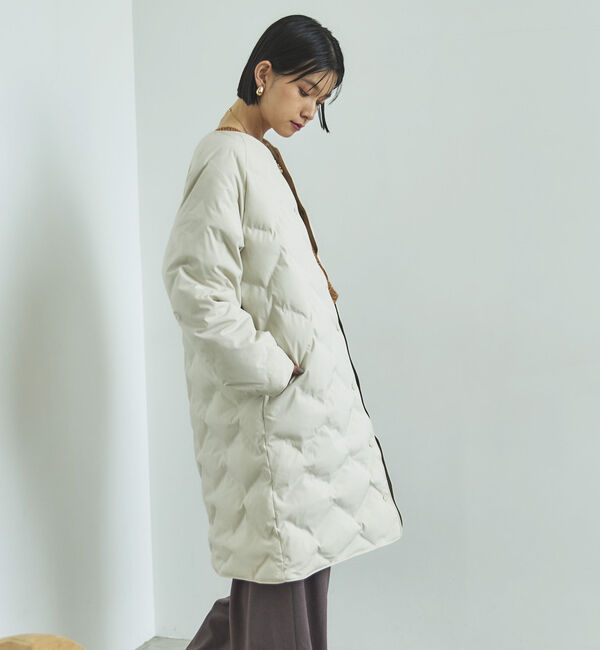 Doux archives「　シームレスノーカラーロングコート」|その他|