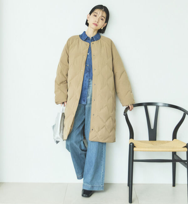 Doux archives「　シームレスノーカラーロングコート」|その他|