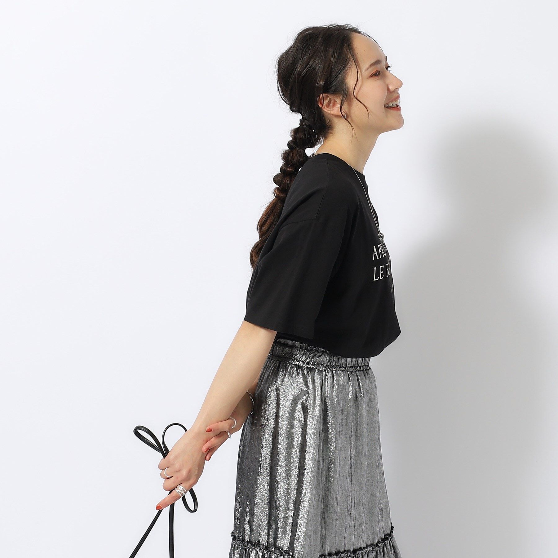 SHOO･LA･RUE「【洗える/プチプラ/綿100％】グラフィック半袖ゆるTシャツ」|Tシャツ・カットソー|