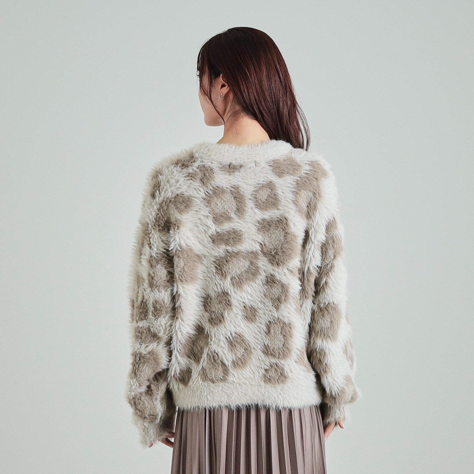 SHOO･LA･RUE「ふわふわレオパード柄フェザーニット」|ニット・セーター|