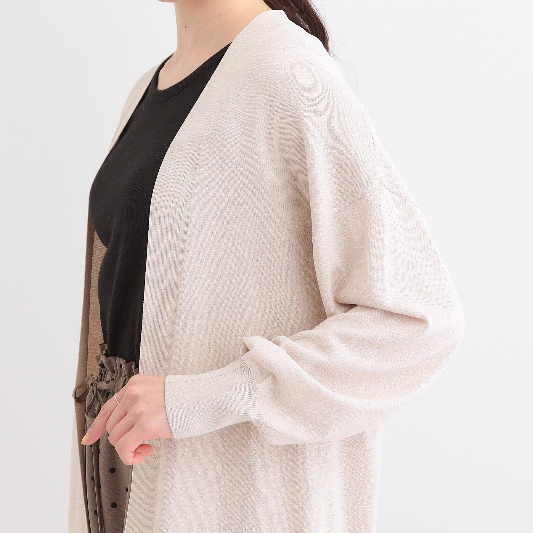 SHOO･LA･RUE「【洗える/ひんやり/UV】お尻が隠れるトッパーカーディガン」|カーディガン|