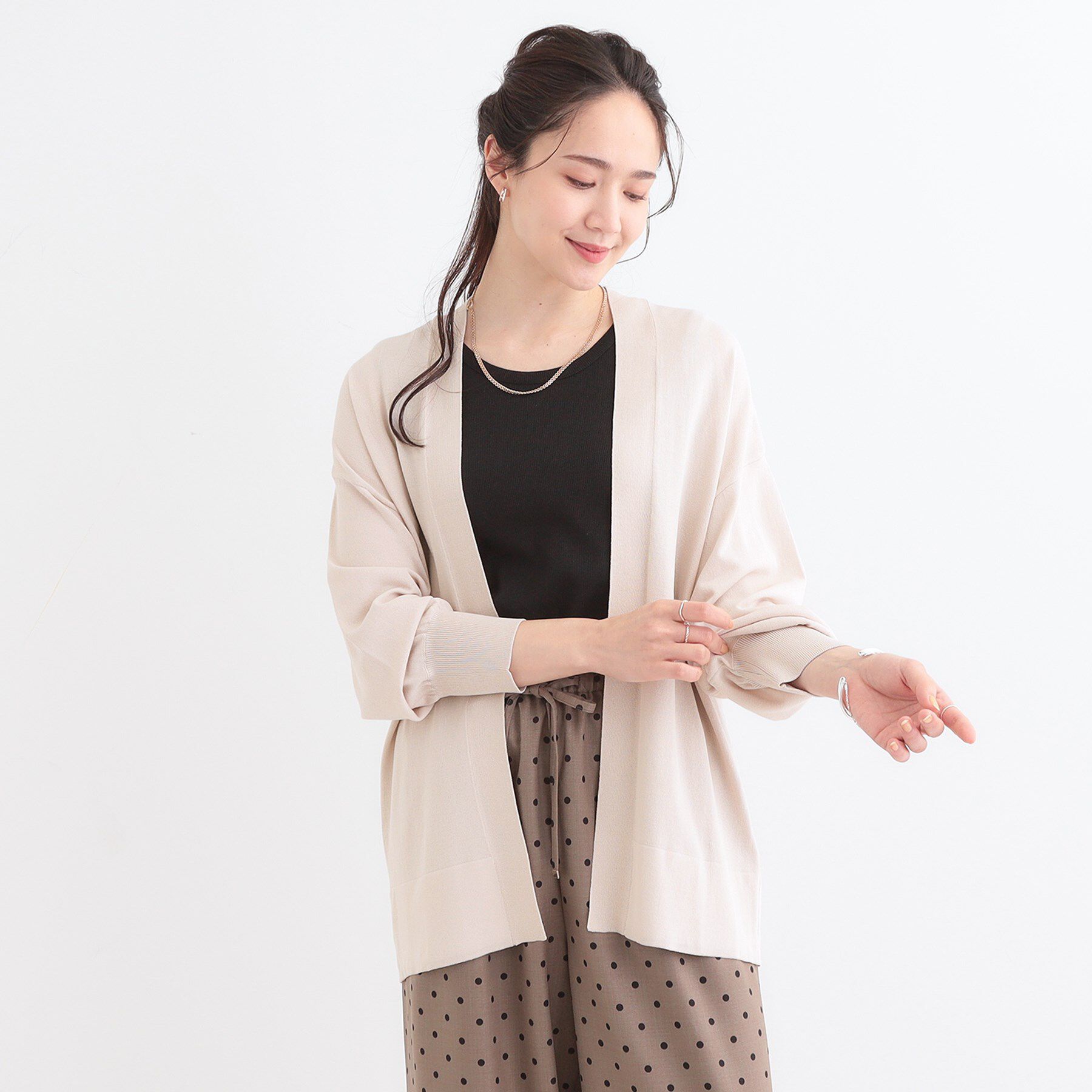 SHOO･LA･RUE「【洗える/ひんやり/UV】お尻が隠れるトッパーカーディガン」|カーディガン|