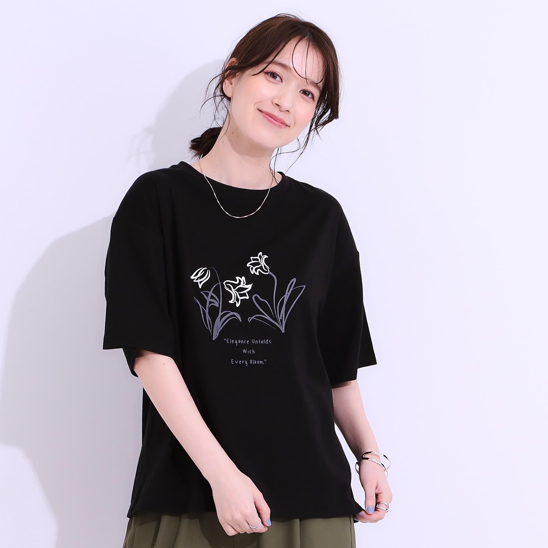 SHOO･LA･RUE「【選べる4柄】コットンプリントロゴTシャツ」|Tシャツ・カットソー|