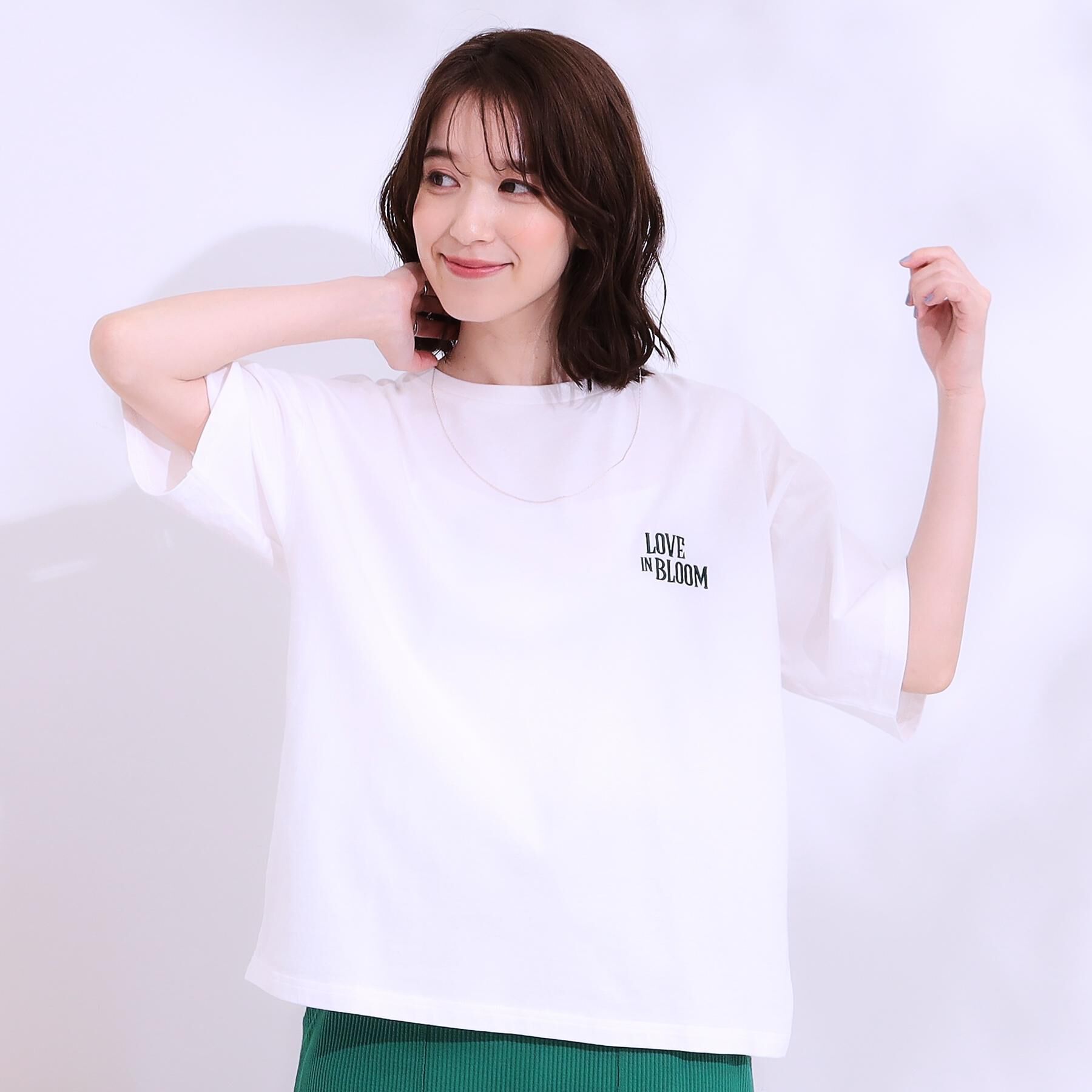 SHOO･LA･RUE「【選べる4柄】コットンプリントロゴTシャツ」|Tシャツ・カットソー|