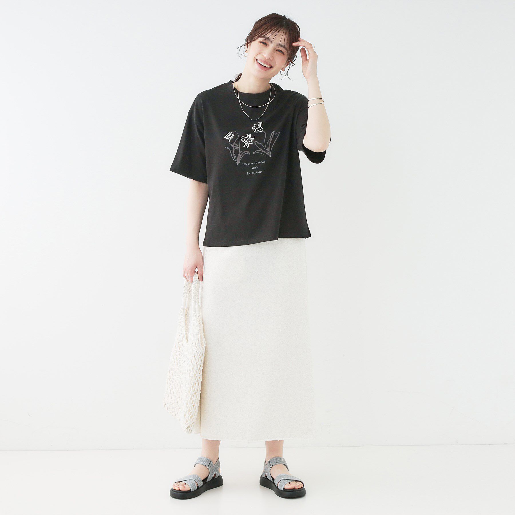 SHOO･LA･RUE「【選べる4柄】コットンプリントロゴTシャツ」|Tシャツ・カットソー|