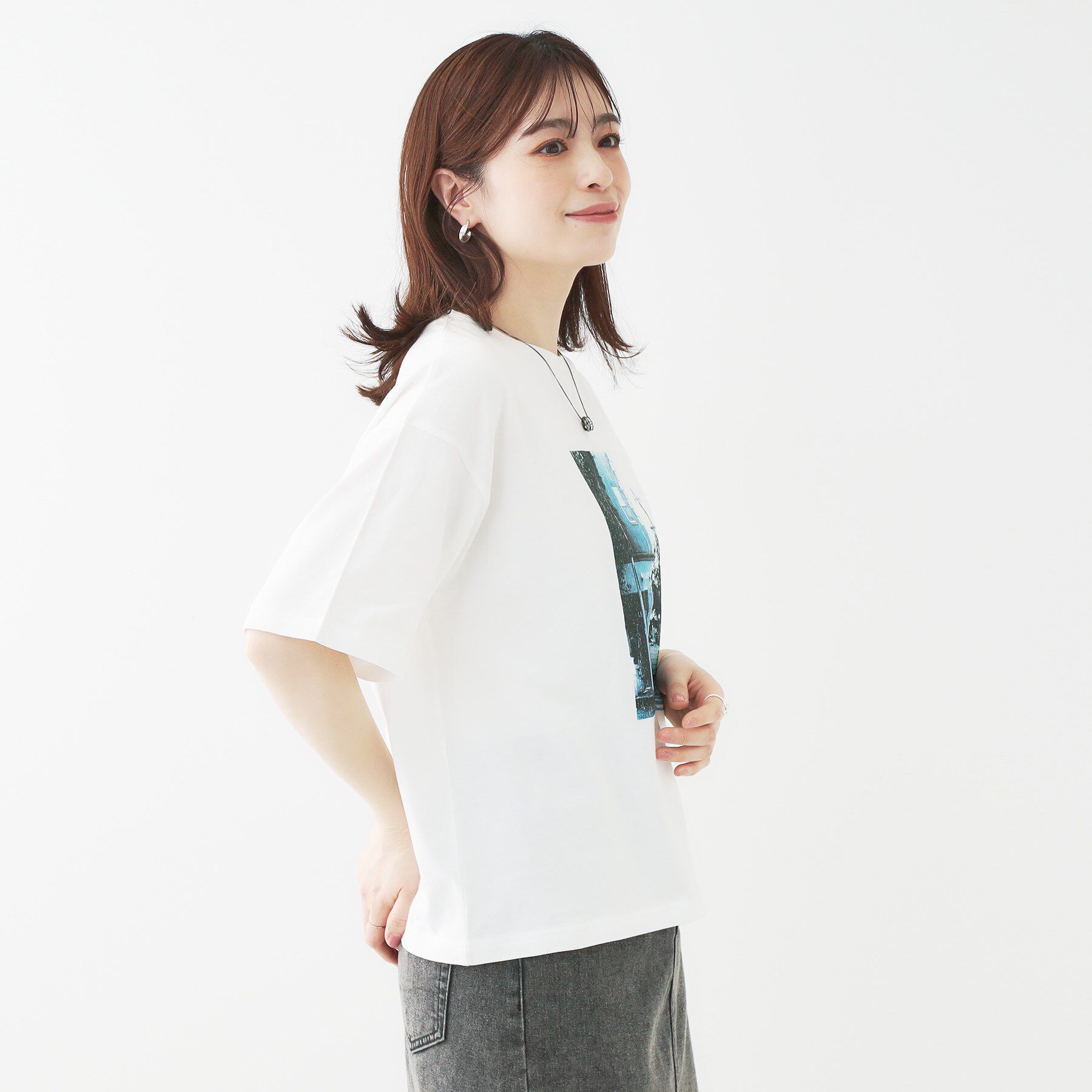 SHOO･LA･RUE「【選べる4柄】コットンプリントロゴTシャツ」|Tシャツ・カットソー|