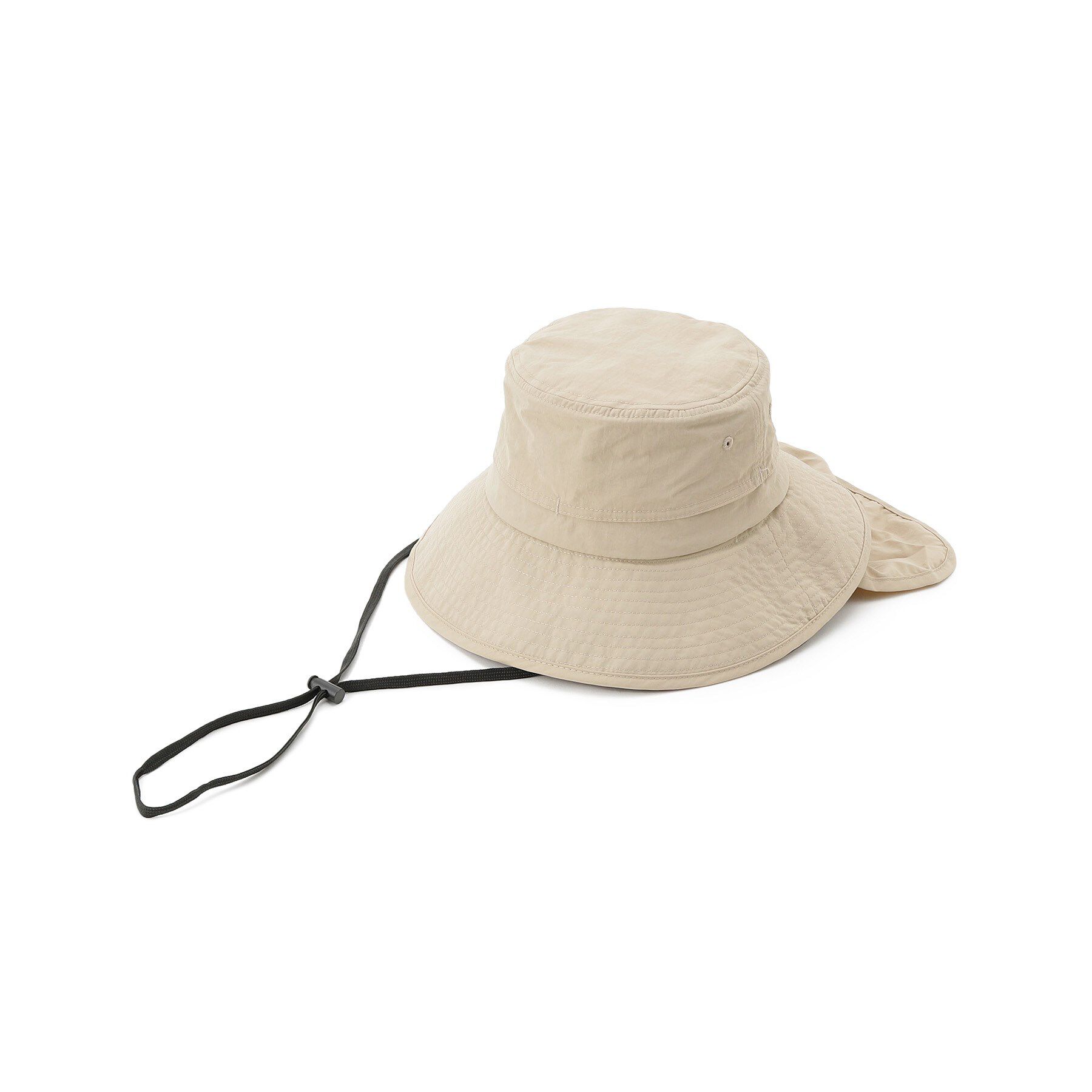 SHOO･LA･RUE「【撥水／UVカット】シェード付きポケッタブルハット【あご紐つき／サイズ調整】」|ハット|グレージュ(050)