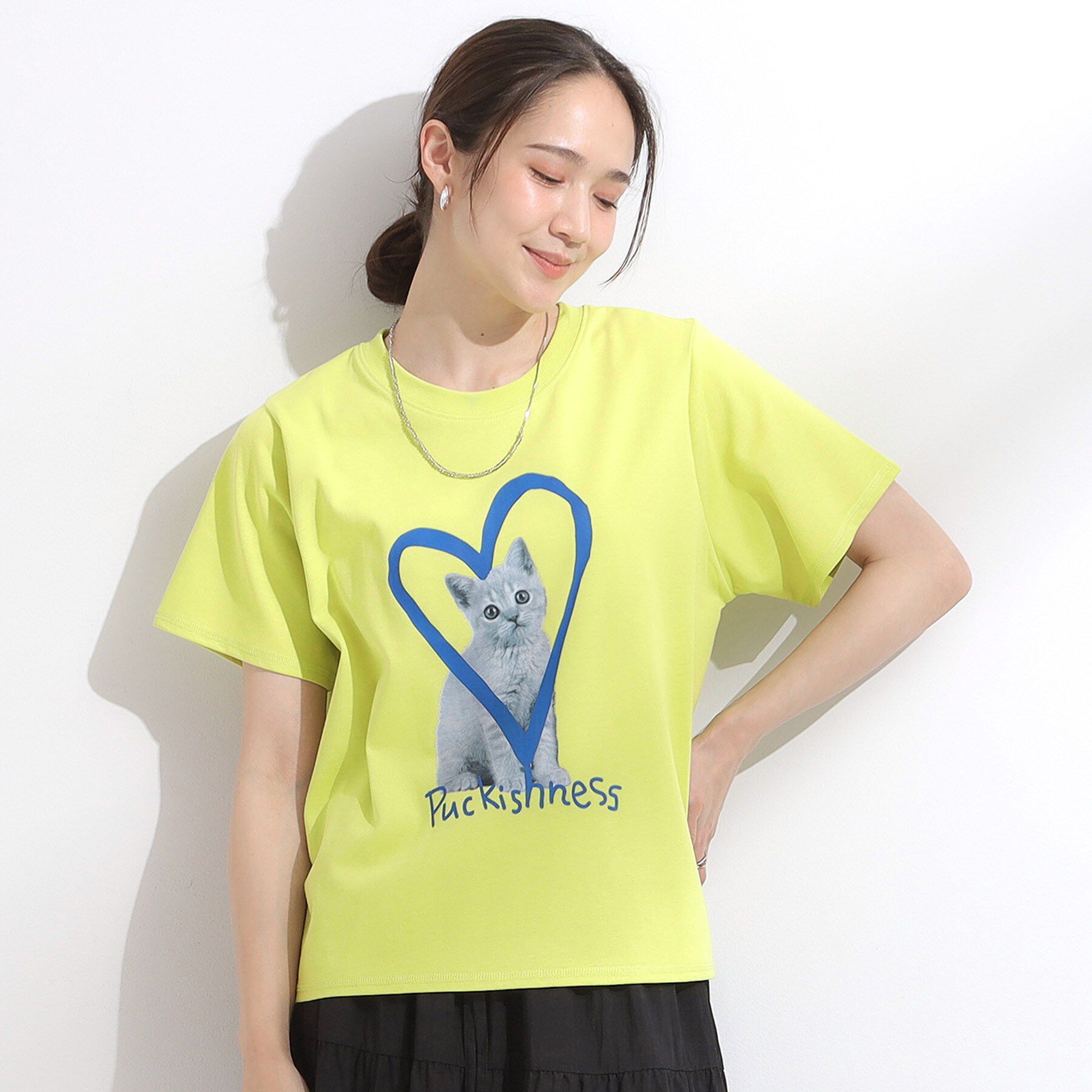 SHOO･LA･RUE「【S-LL/ひんやり/汗ジミ軽減/UVカット】グラフィックアソートTシャツ」|Tシャツ・カットソー|