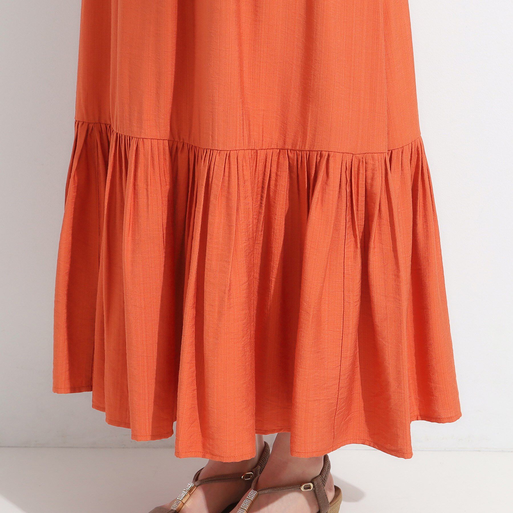 SHOO･LA･RUE「麻調ティアードスカート」|スカート|