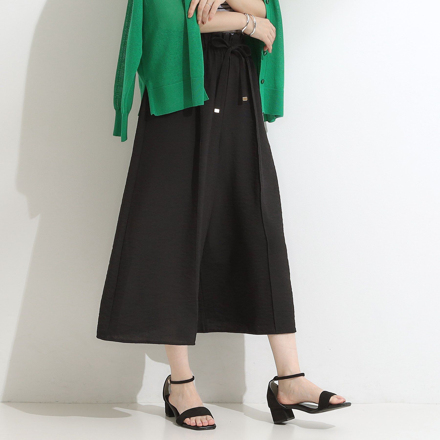 SHOO･LA･RUE「【S-LL/ひんやり】さらっとタッチできれい見え ピンタックスカーチョ」|その他|