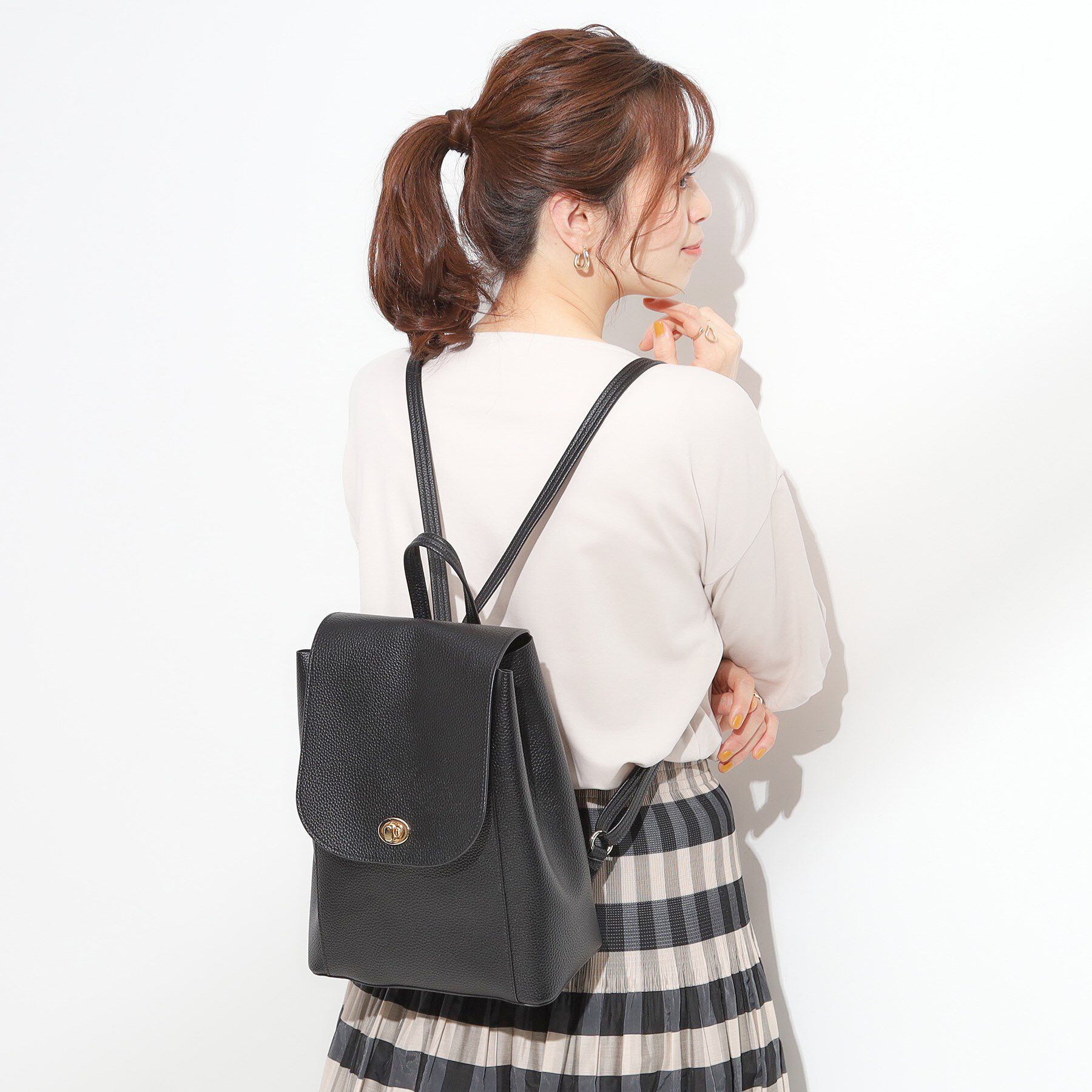 SHOO･LA･RUE「【軽量】ふわっと軽いリュック」|リュック|ブラック(019)