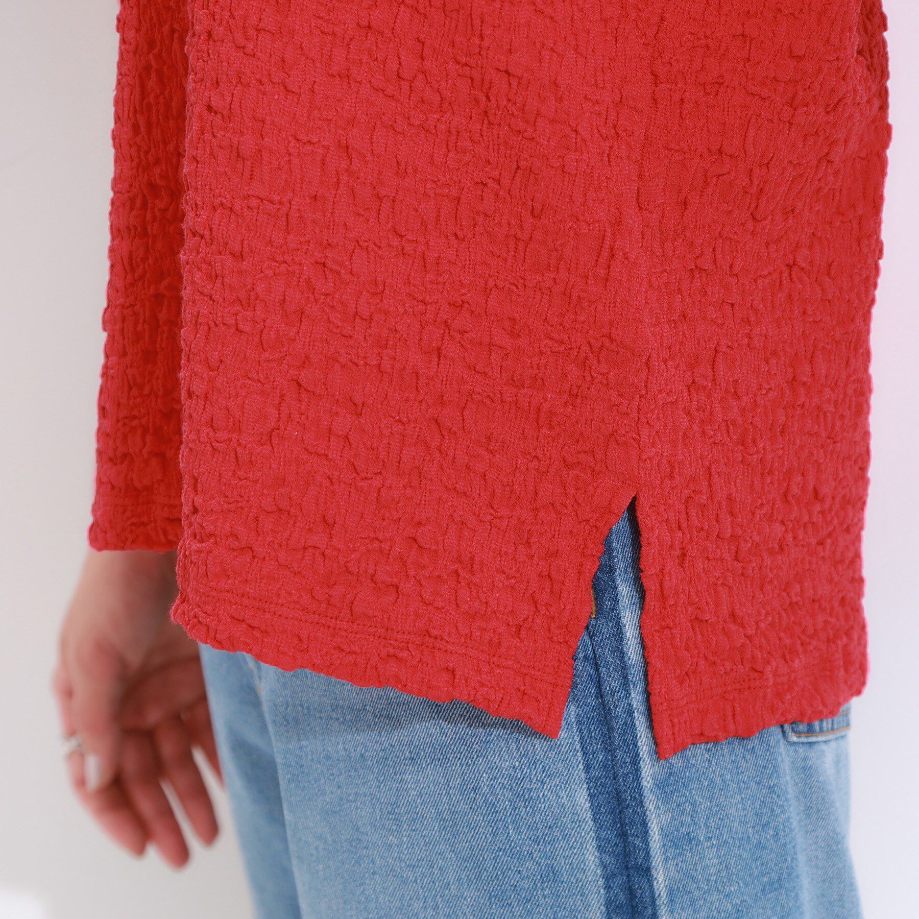 SHOO･LA･RUE「【S-LL】一枚で着映え フレンチスリーブ ポロスキッパートップス」|Tシャツ・カットソー|