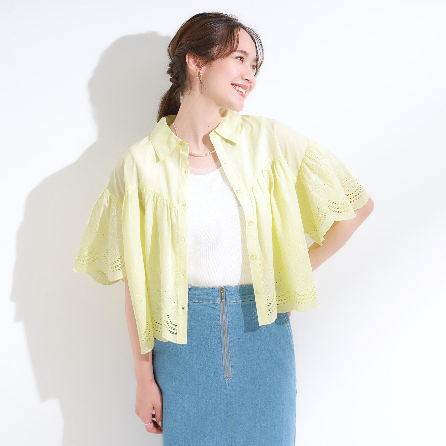 SHOO･LA･RUE「コーデの主役になる スカラップレースブラウス」|シャツ・ブラウス|