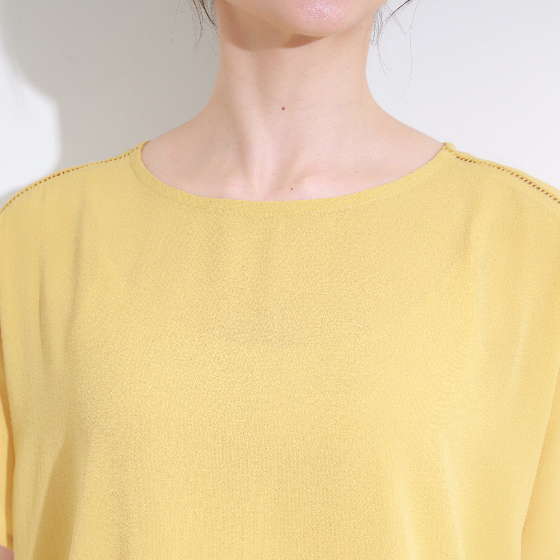 SHOO･LA･RUE「【S-LL/ひんやり/洗濯後しわになりにくい】インせず決まる はしごレースドルマンブラウス」|シャツ・ブラウス|