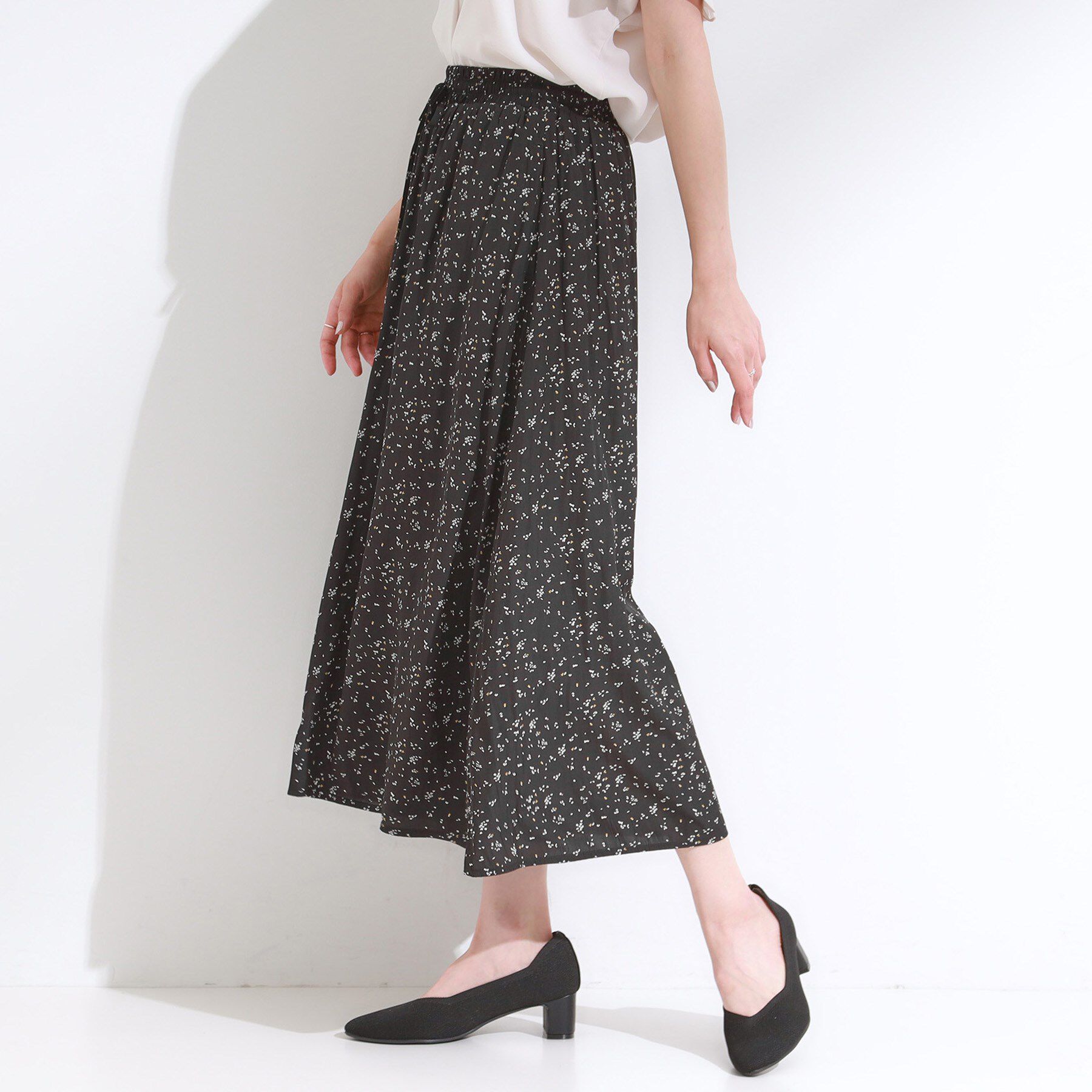 SHOO･LA･RUE「【S-LL/裏地ひんやり】スカート見えで上品に マットサテンスカーチョ」|その他|