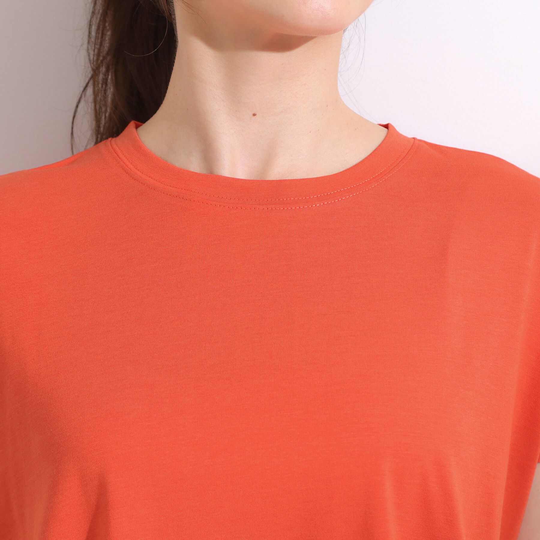 SHOO･LA･RUE「【ひんやり】裾が絞れる フレンチスリーブトップス」|Tシャツ・カットソー|