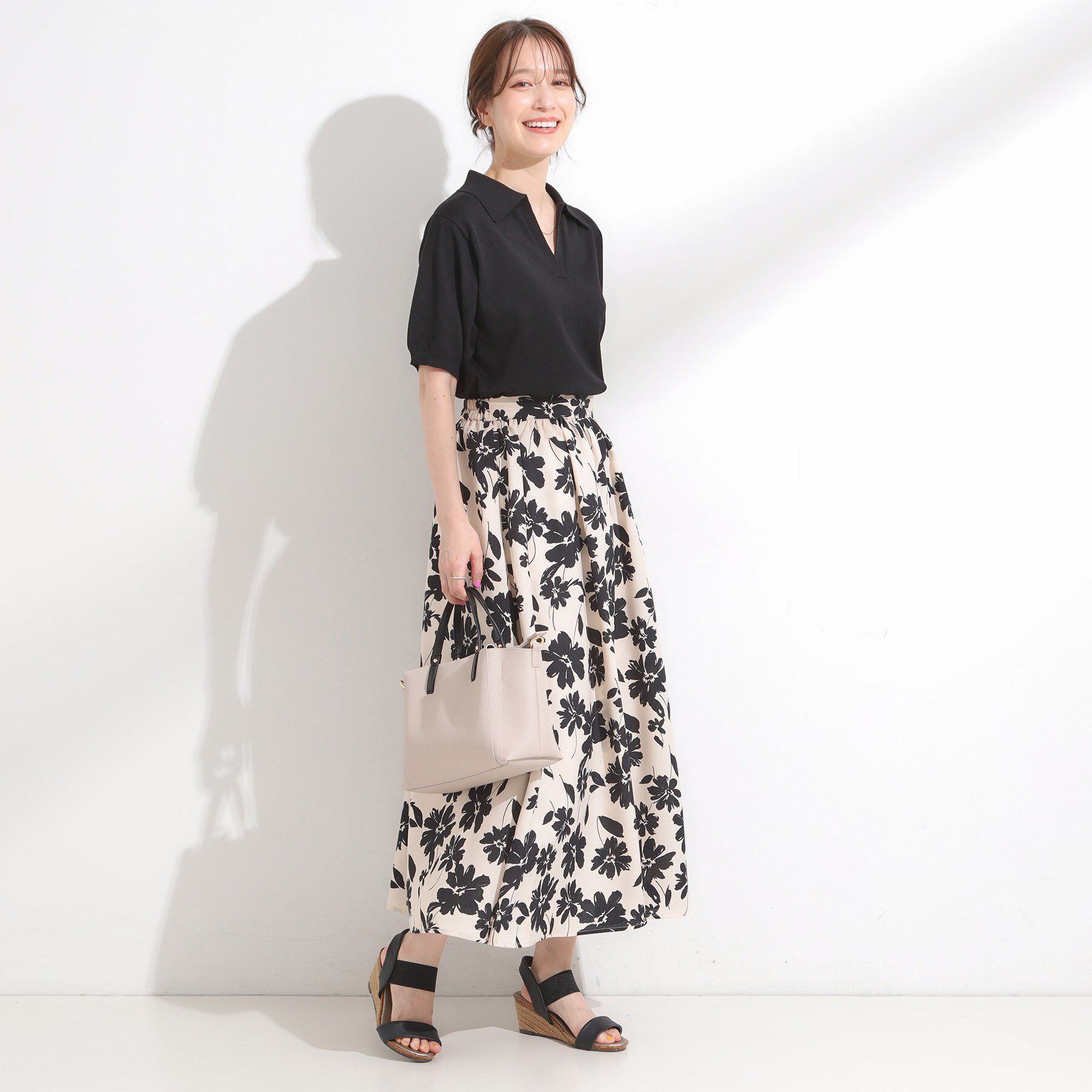 SHOO･LA･RUE「【S-LL/洗える】大人の抜け感 スキッパーニット」|ニット・セーター|