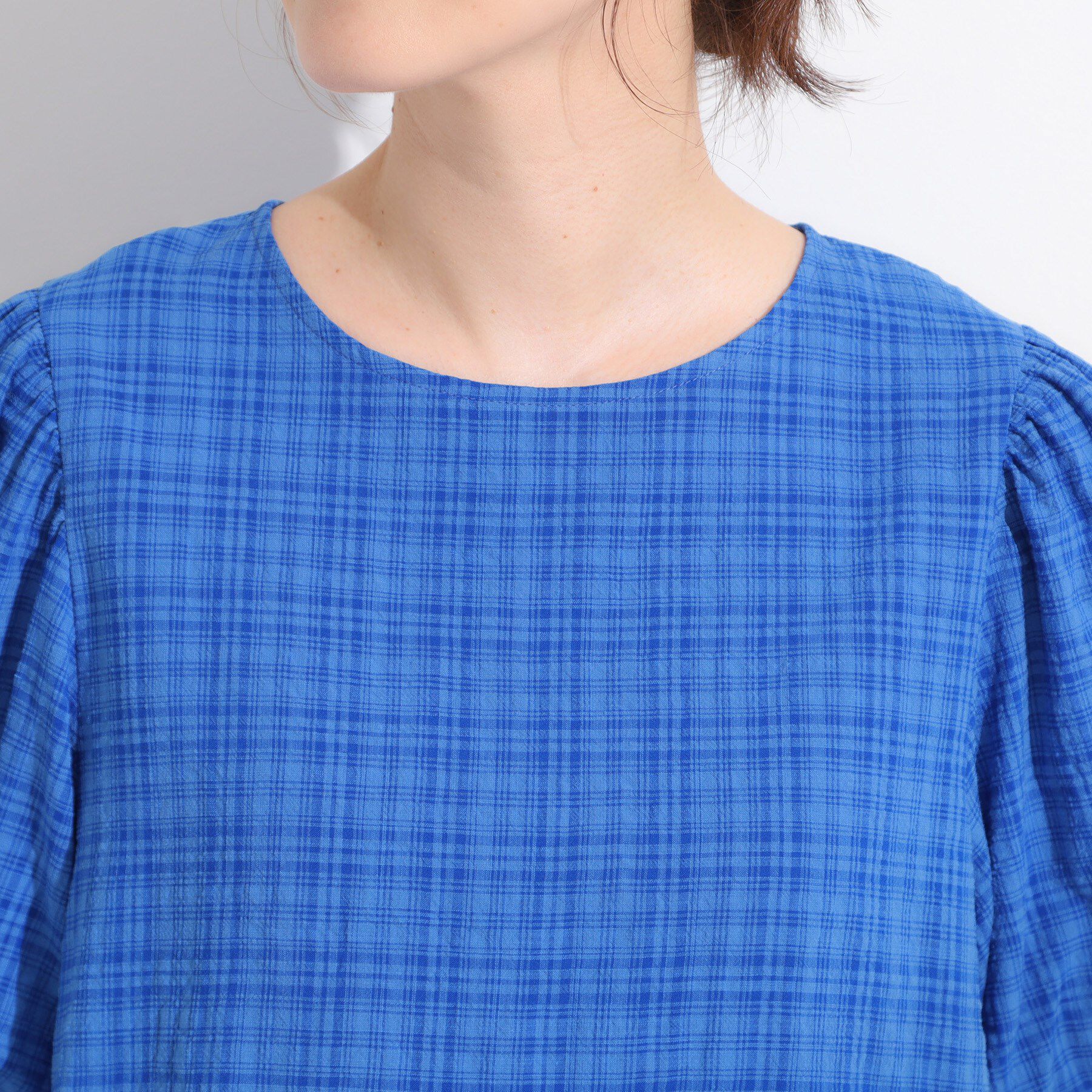 SHOO･LA･RUE「【S-LL】バルーン袖で大人可愛く ペプラムブラウス」|シャツ・ブラウス|