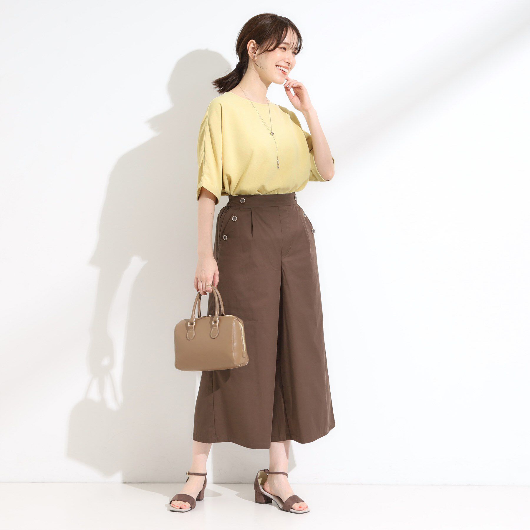 SHOO･LA･RUE「【洗濯後しわになりにくい】さらっとタッチの 5分袖ドルマンブラウス」|シャツ・ブラウス|